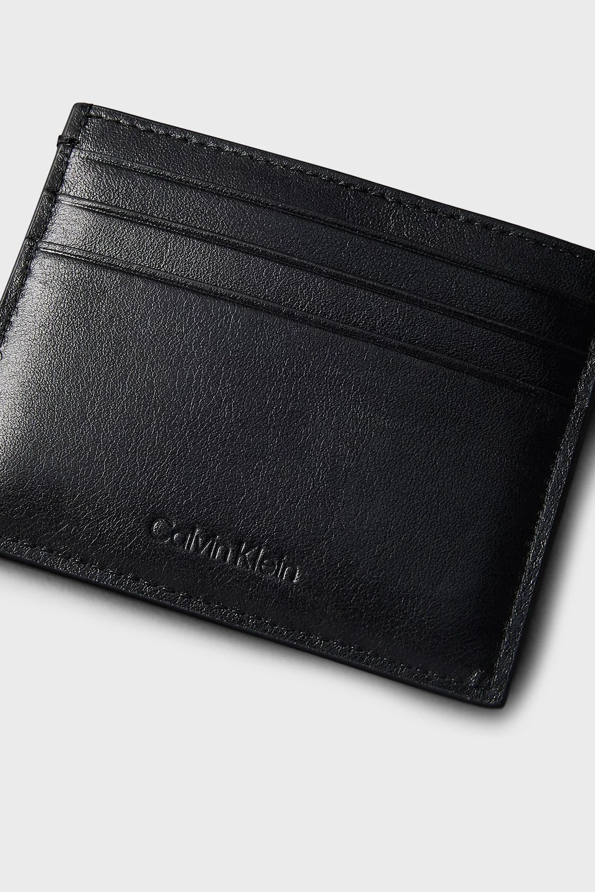 Calvin Klein Logolu Deri LV04D1363GUB1 Erkek Kartlık LV04D1363G UB1 Siyah - 3
