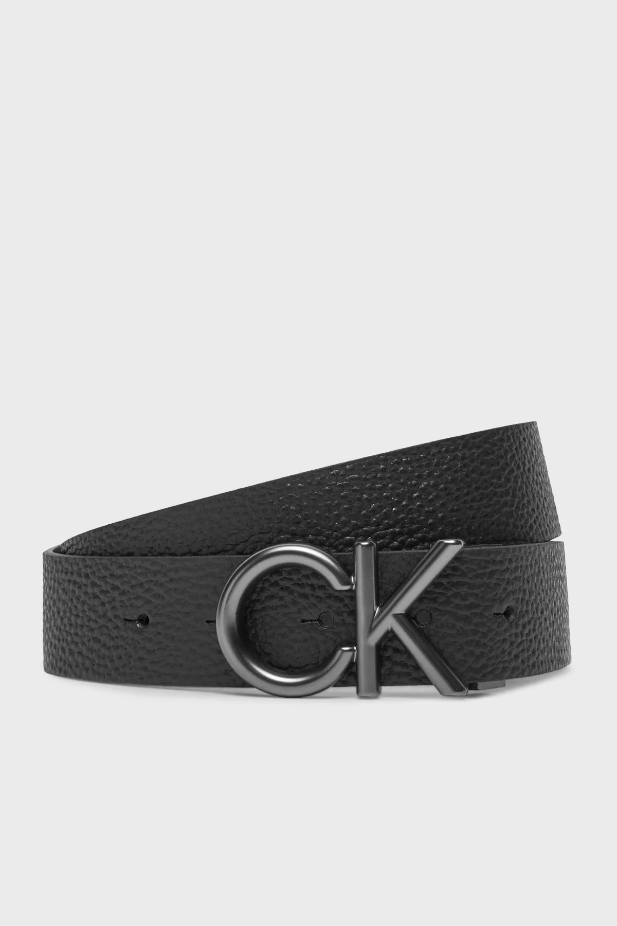 Calvin Klein Logolu Deri LV04D7035GWCA Erkek Kemer LV04D7035G WCA SİYAH - 4