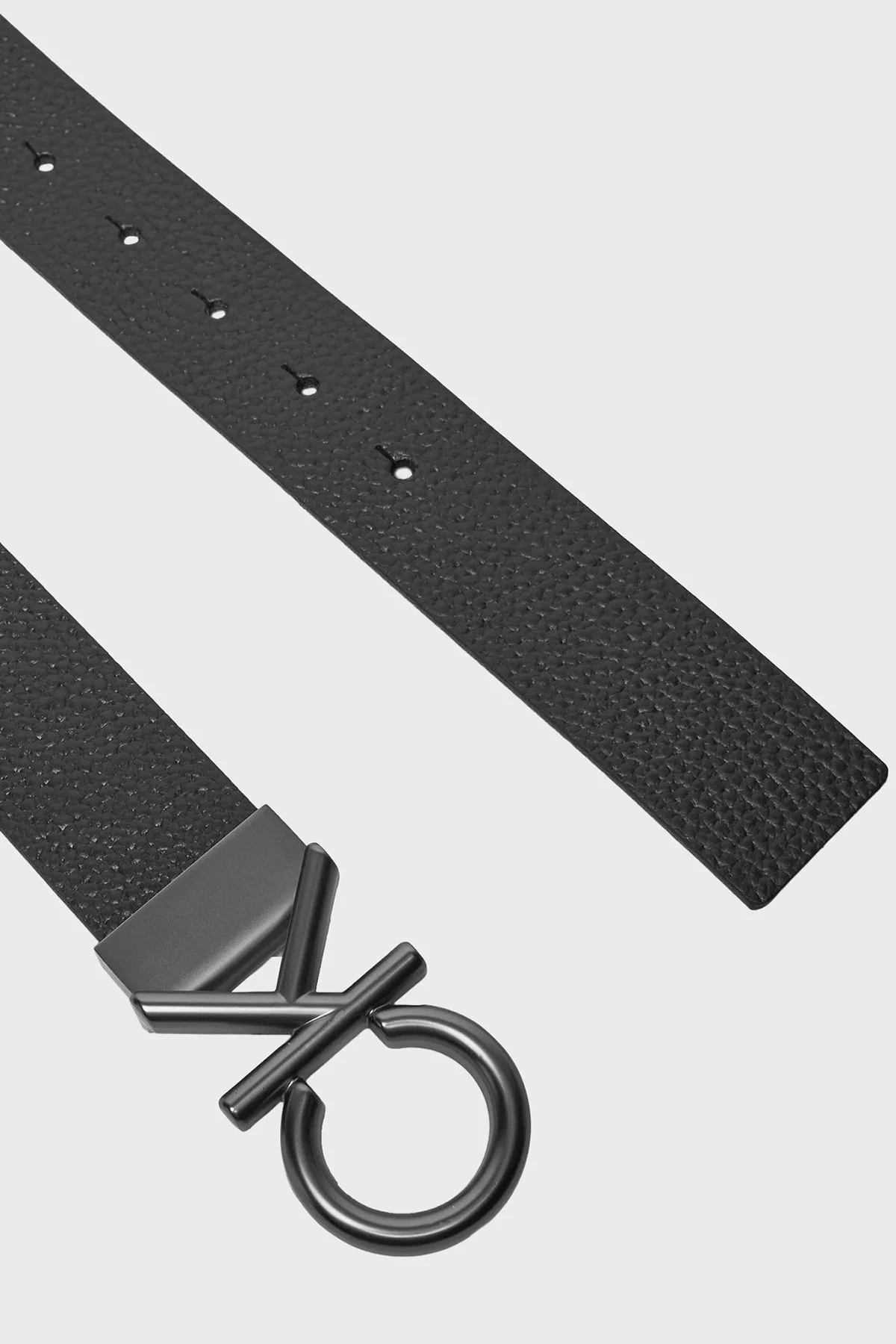 Calvin Klein Logolu Deri LV04D7035GWCA Erkek Kemer LV04D7035G WCA SİYAH - 5