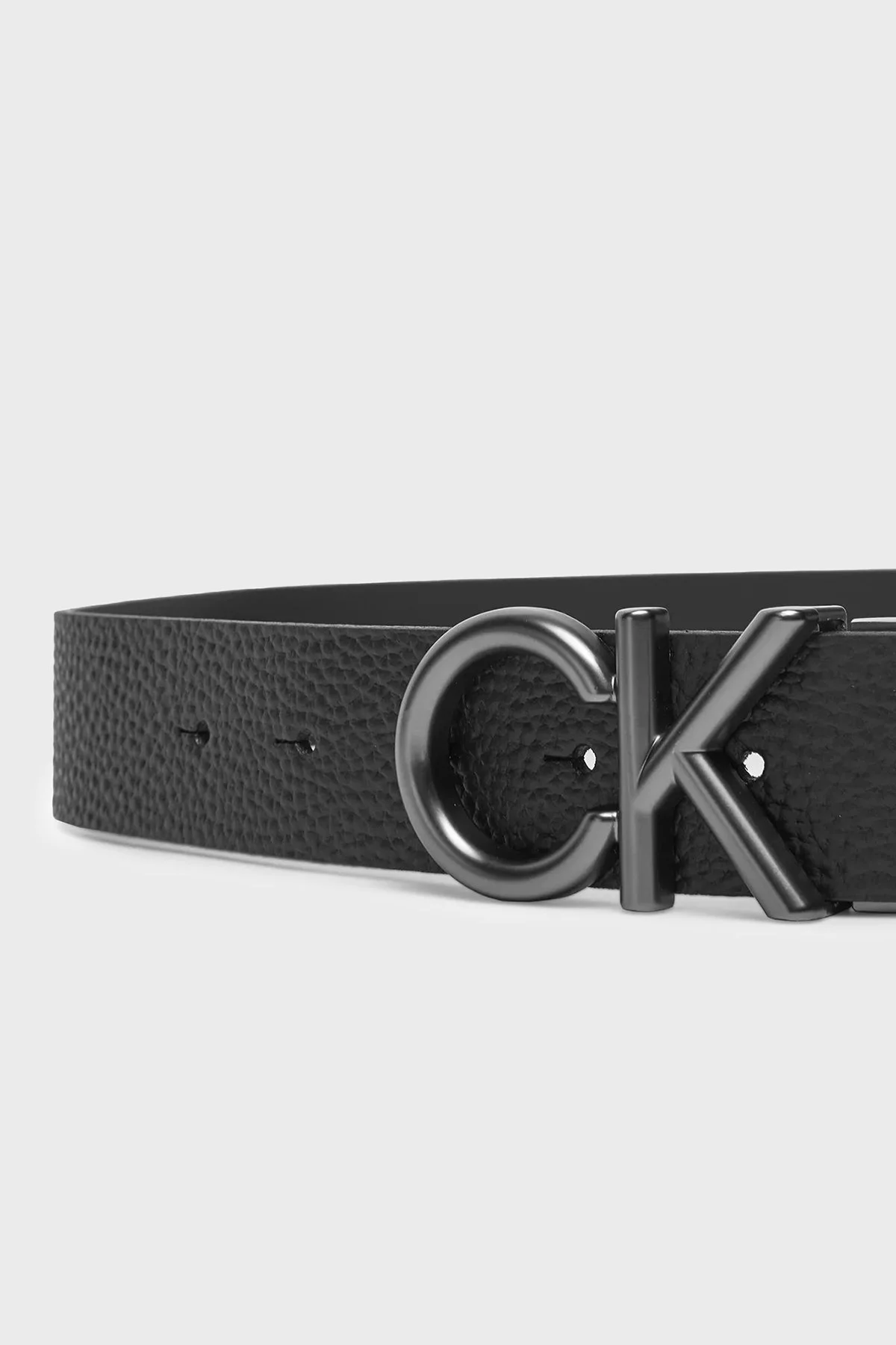 Calvin Klein Logolu Deri LV04D7035GWCA Erkek Kemer LV04D7035G WCA SİYAH - 6