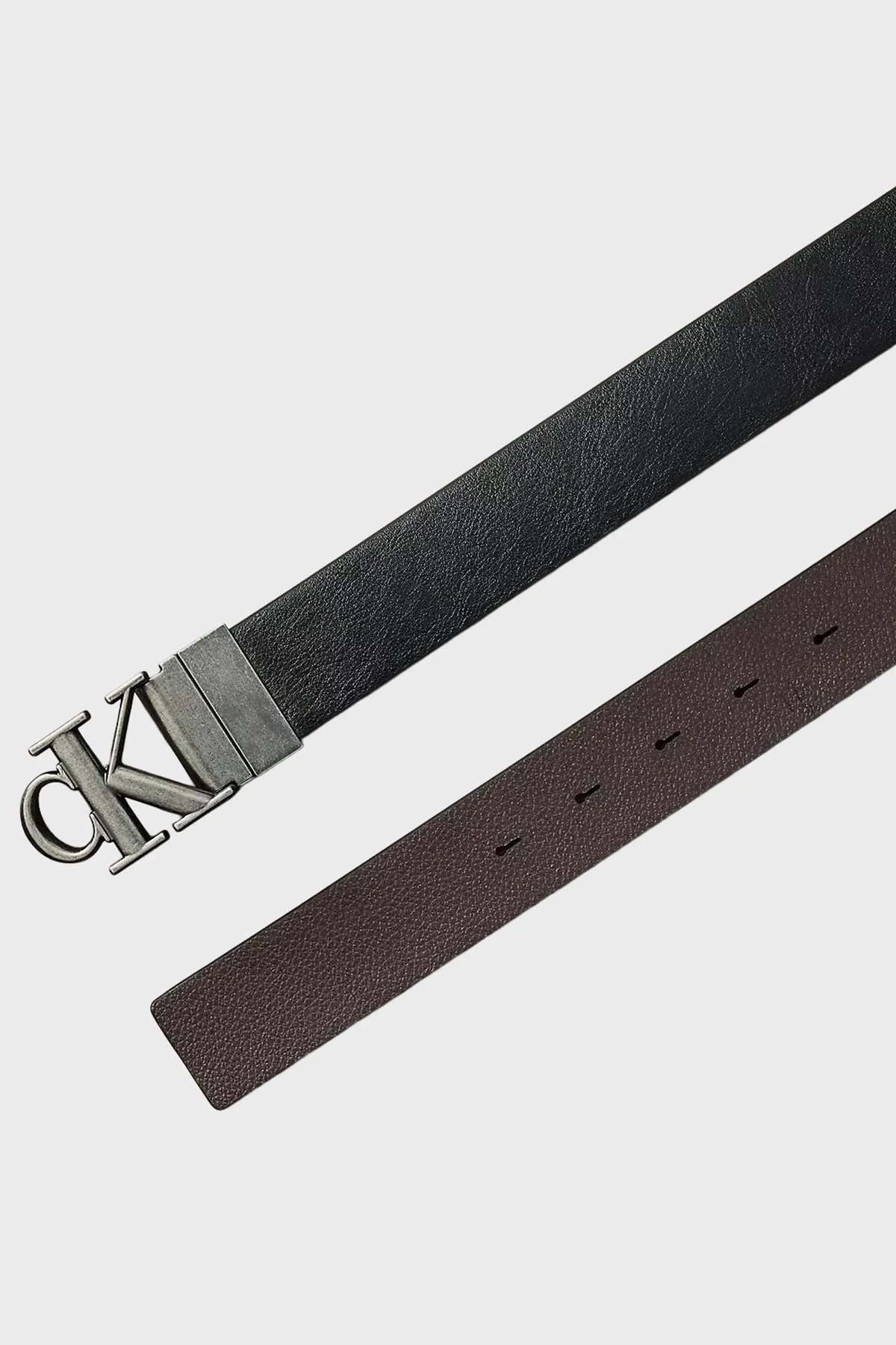 Calvin Klein Logolu Deri LV04D7049GV8L Erkek Kemer LV04D7049G V8L SİYAH - 2