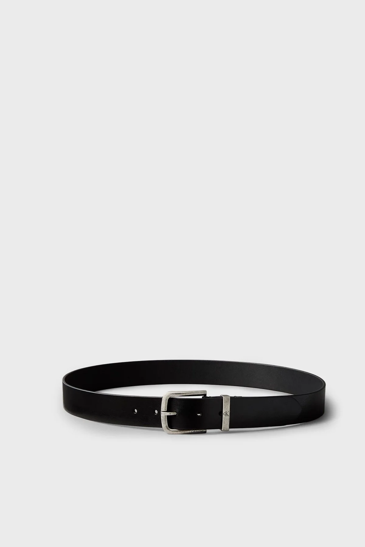 Calvin Klein Logolu Deri LV04D7128GV8L Erkek Kemer LV04D7128G V8L Siyah - 3