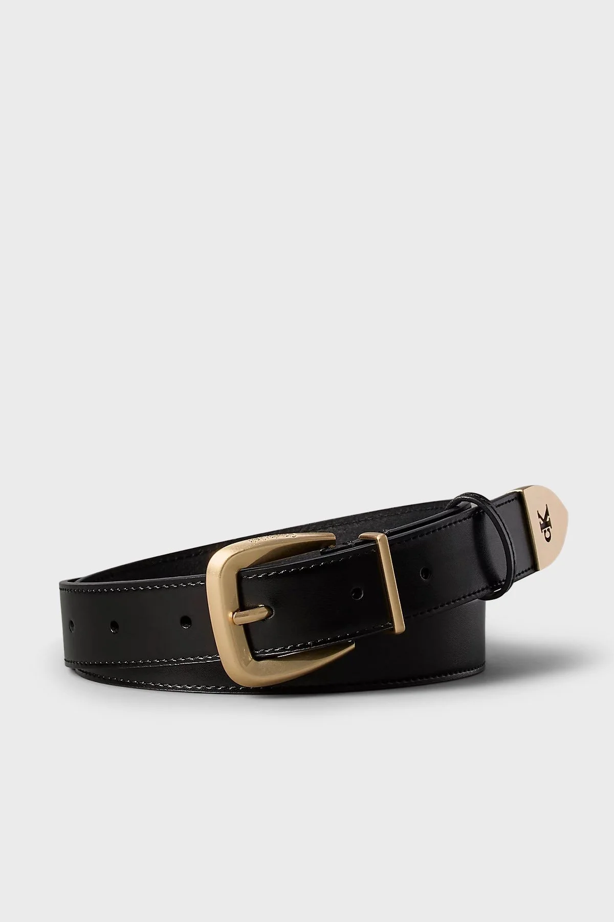 Calvin Klein Logolu Deri LV04F7092GYIH Kadın Kemer LV04F7092G YIH SİYAH - 1