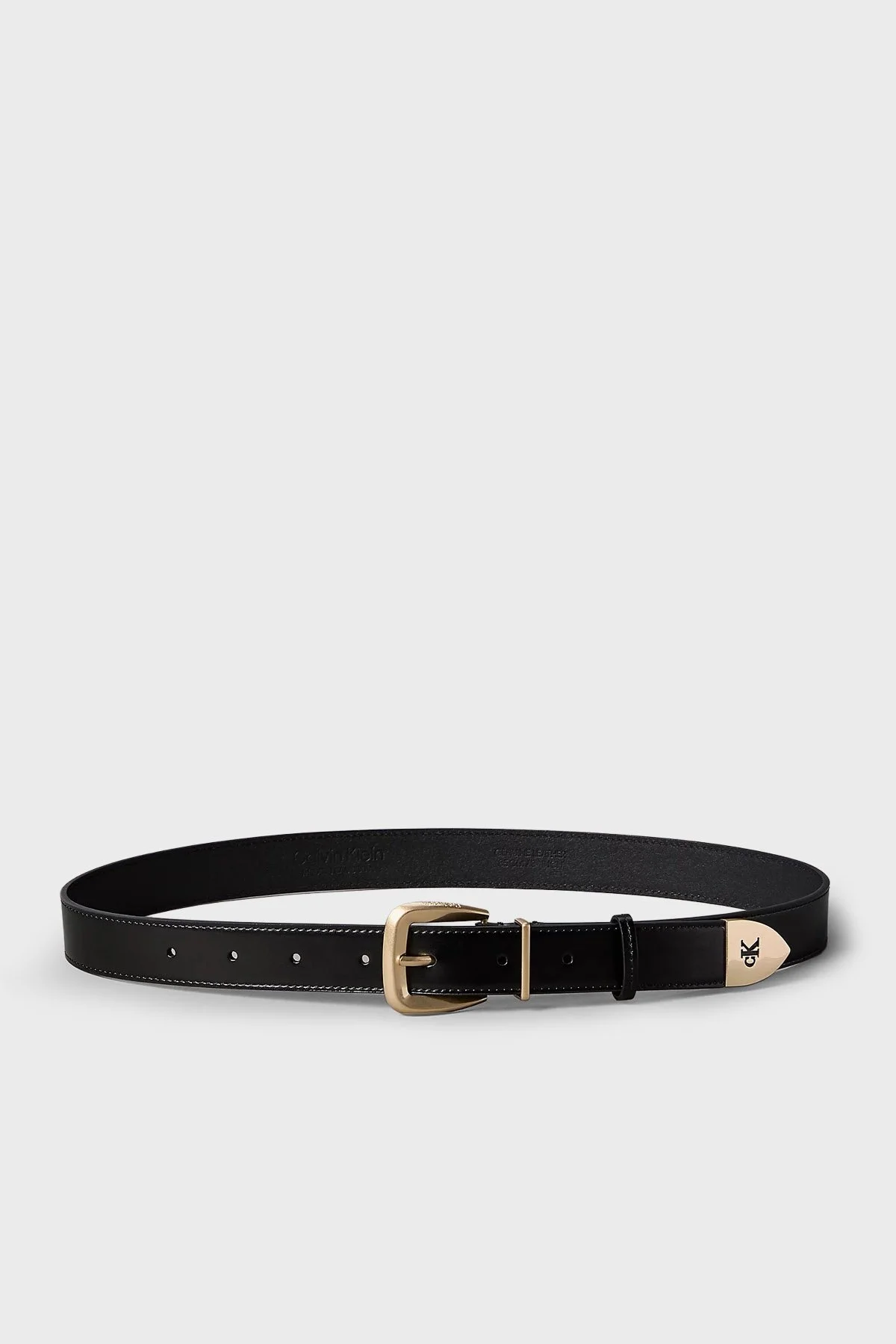 Calvin Klein Logolu Deri LV04F7092GYIH Kadın Kemer LV04F7092G YIH SİYAH - 3