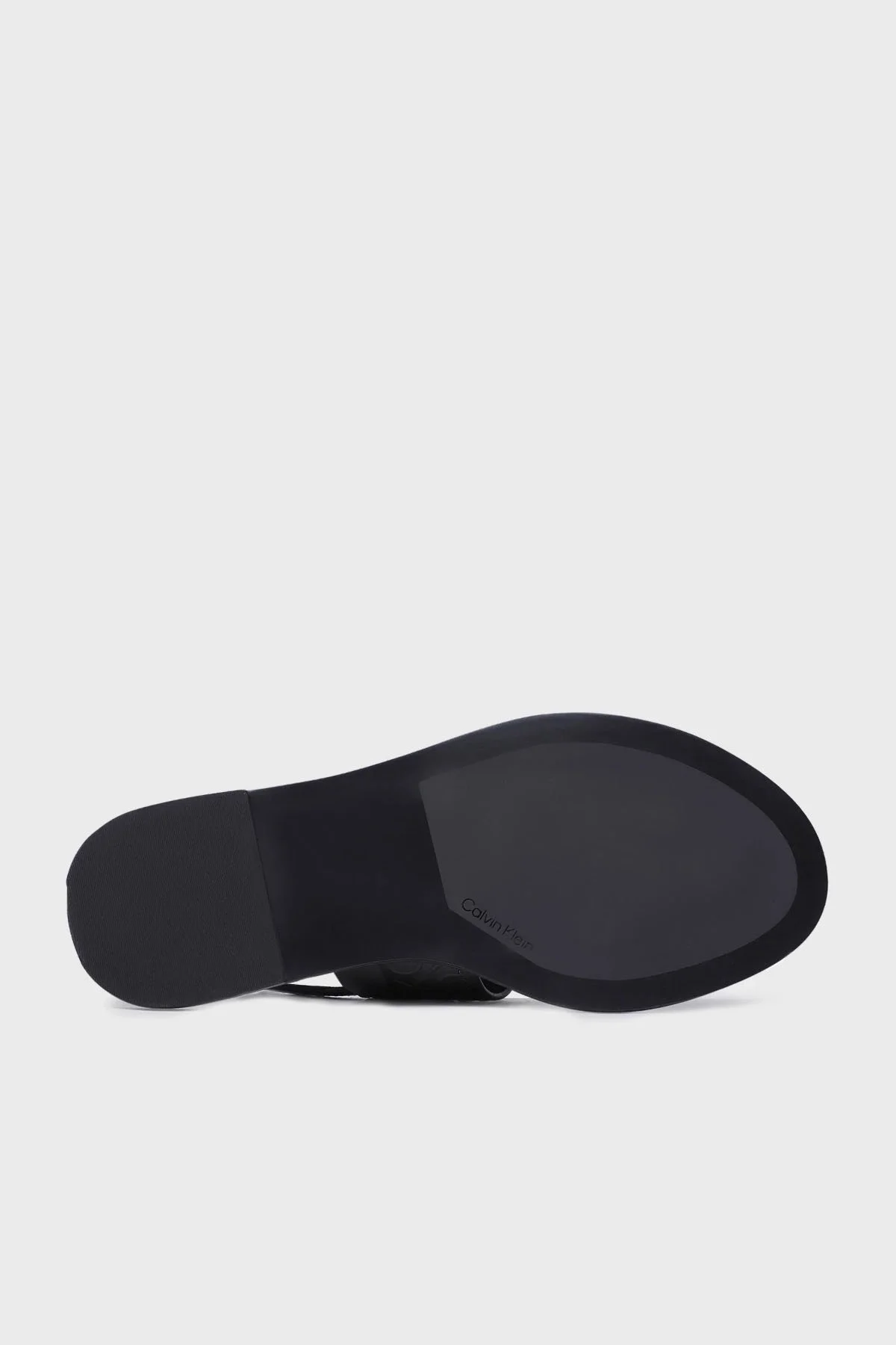 Calvin Klein Logolu Deri Parmak Arası HW0HW015360GN Bayan Sandalet HW0HW01536 0GN SİYAH - 4