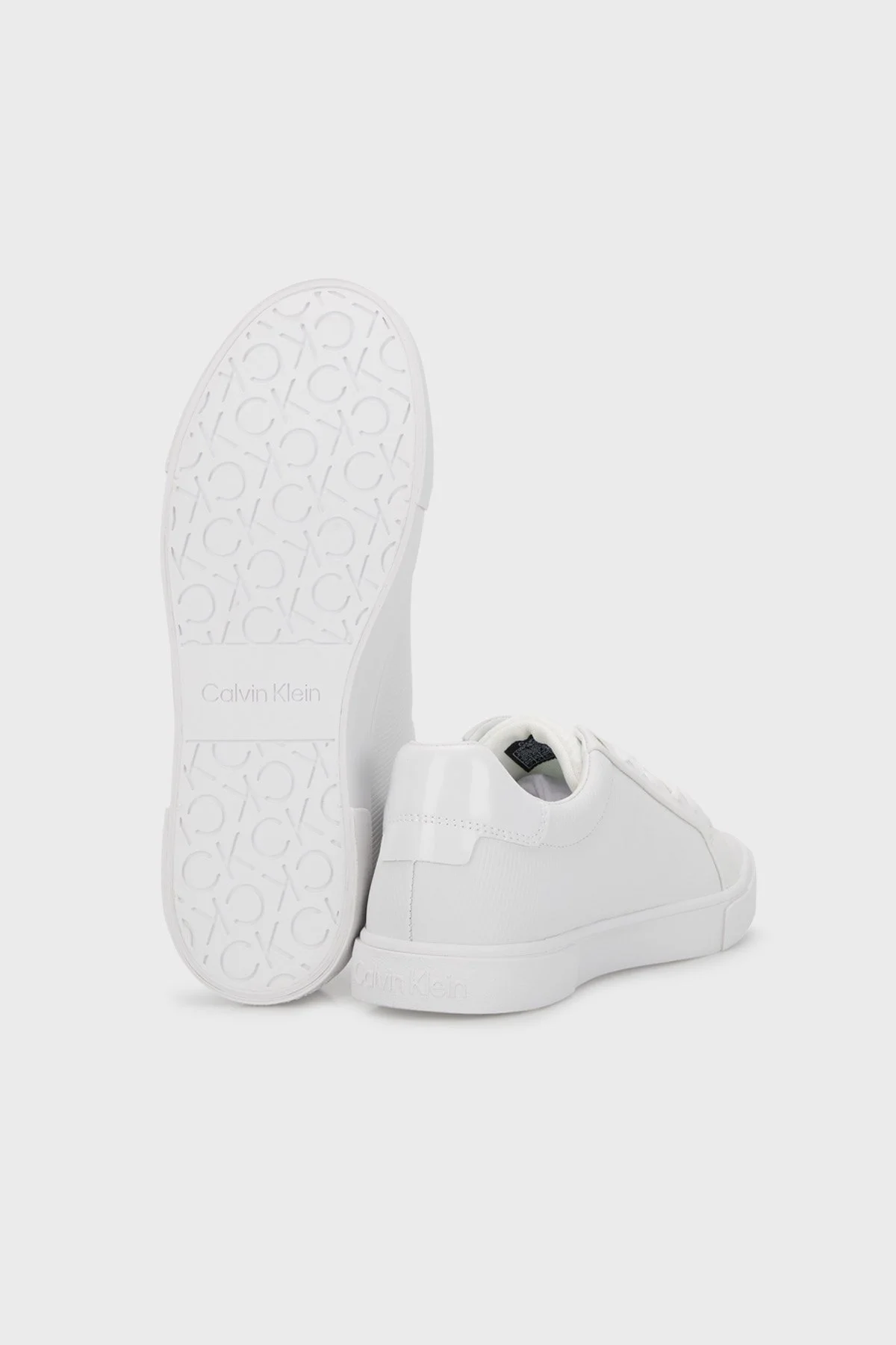 Calvin Klein Logolu Deri Sneaker Bayan Ayakkabı HW0HW01369 0K8 BEYAZ - 4
