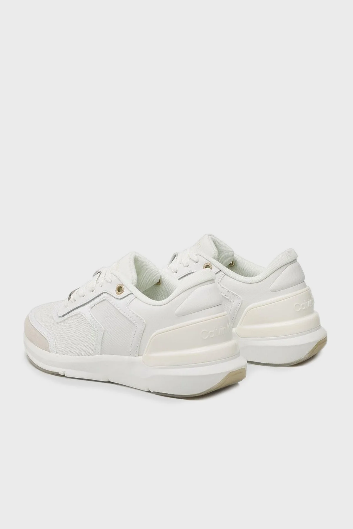 Calvin Klein Logolu Deri Sneaker Bayan Ayakkabı HW0HW01370 0K8 BEYAZ - 3