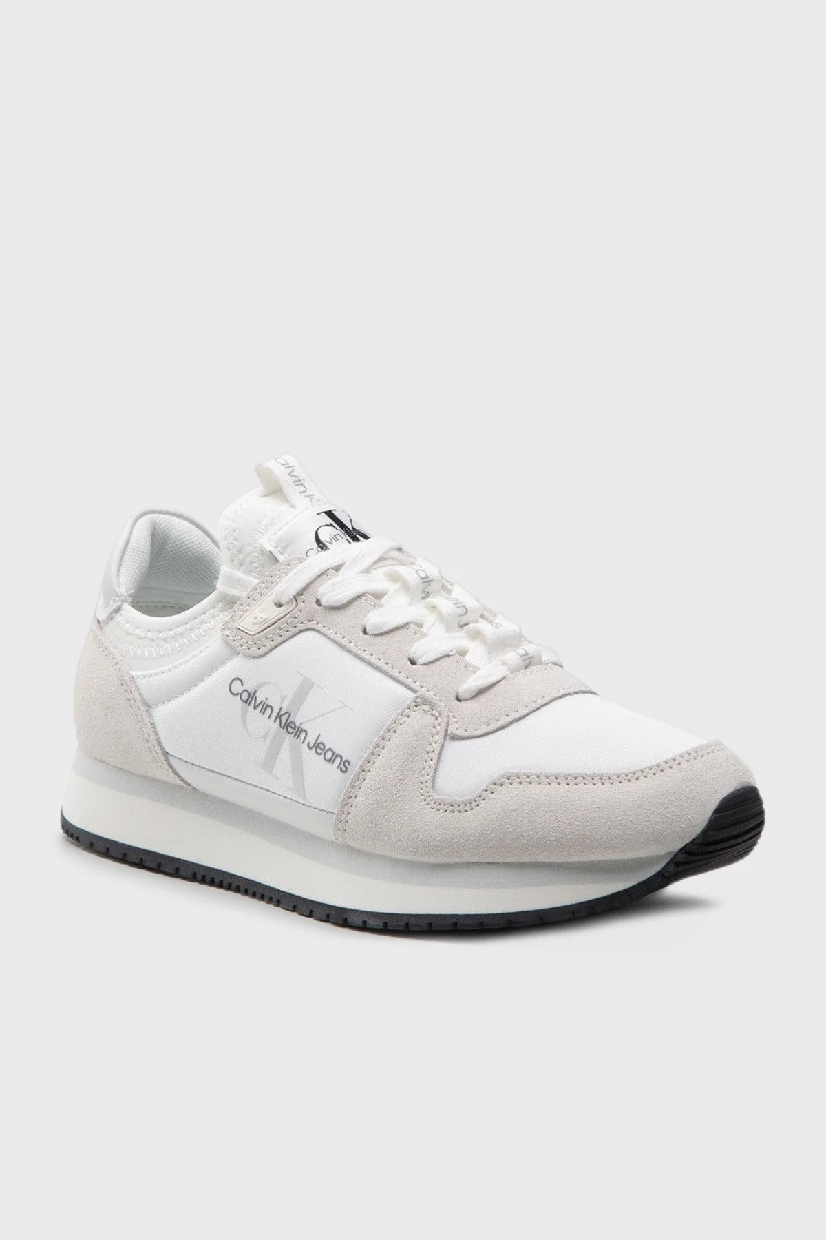 Calvin Klein Logolu Deri Sneaker Bayan Ayakkabı YW0YW00840 YAF BEYAZ - 2