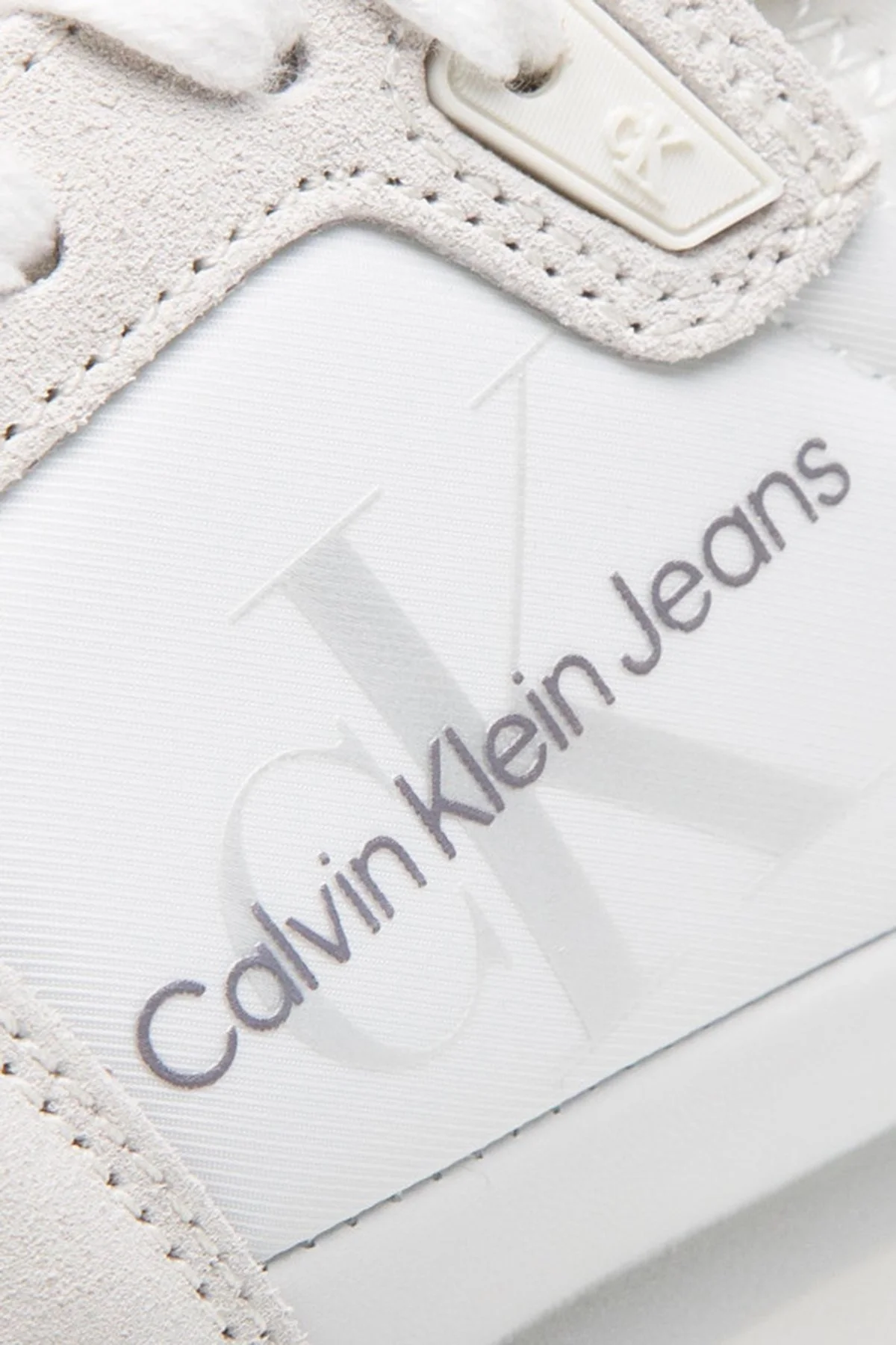Calvin Klein Logolu Deri Sneaker Bayan Ayakkabı YW0YW00840 YAF BEYAZ - 6
