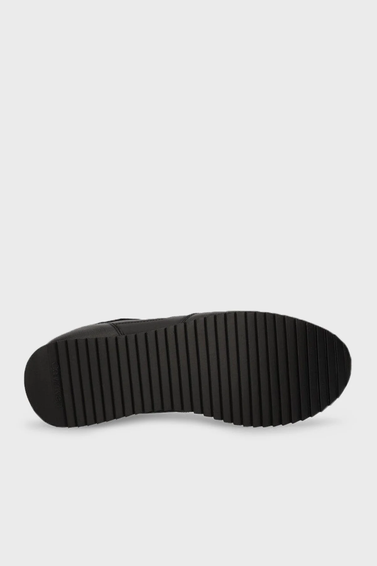 Calvin Klein Logolu Deri Sneaker Erkek Ayakkabı HM0HM00997 0GK SİYAH - 5