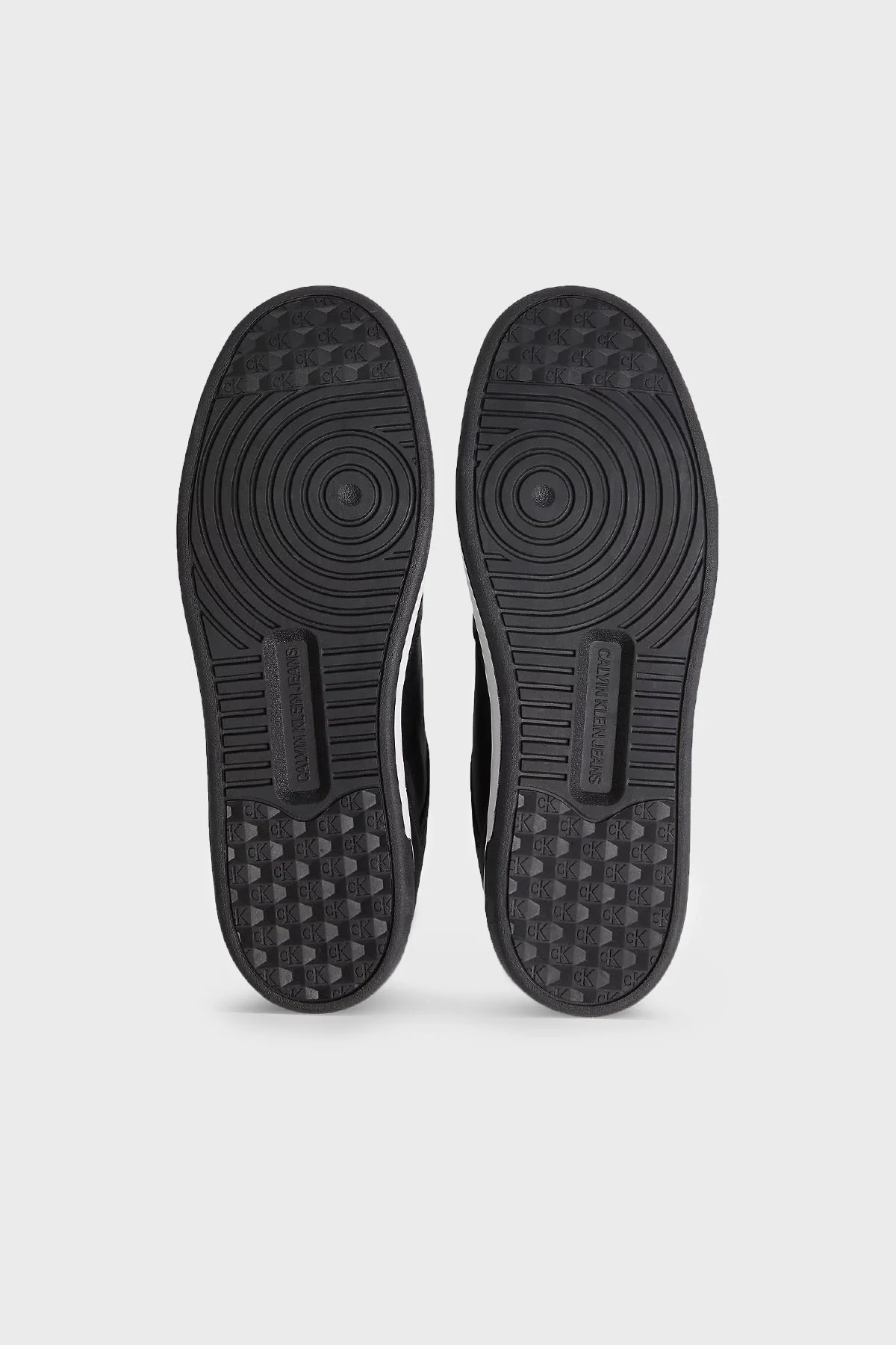 Calvin Klein Logolu Deri Sneaker Erkek Ayakkabı YM0YM00574 0GJ SİYAH - 5