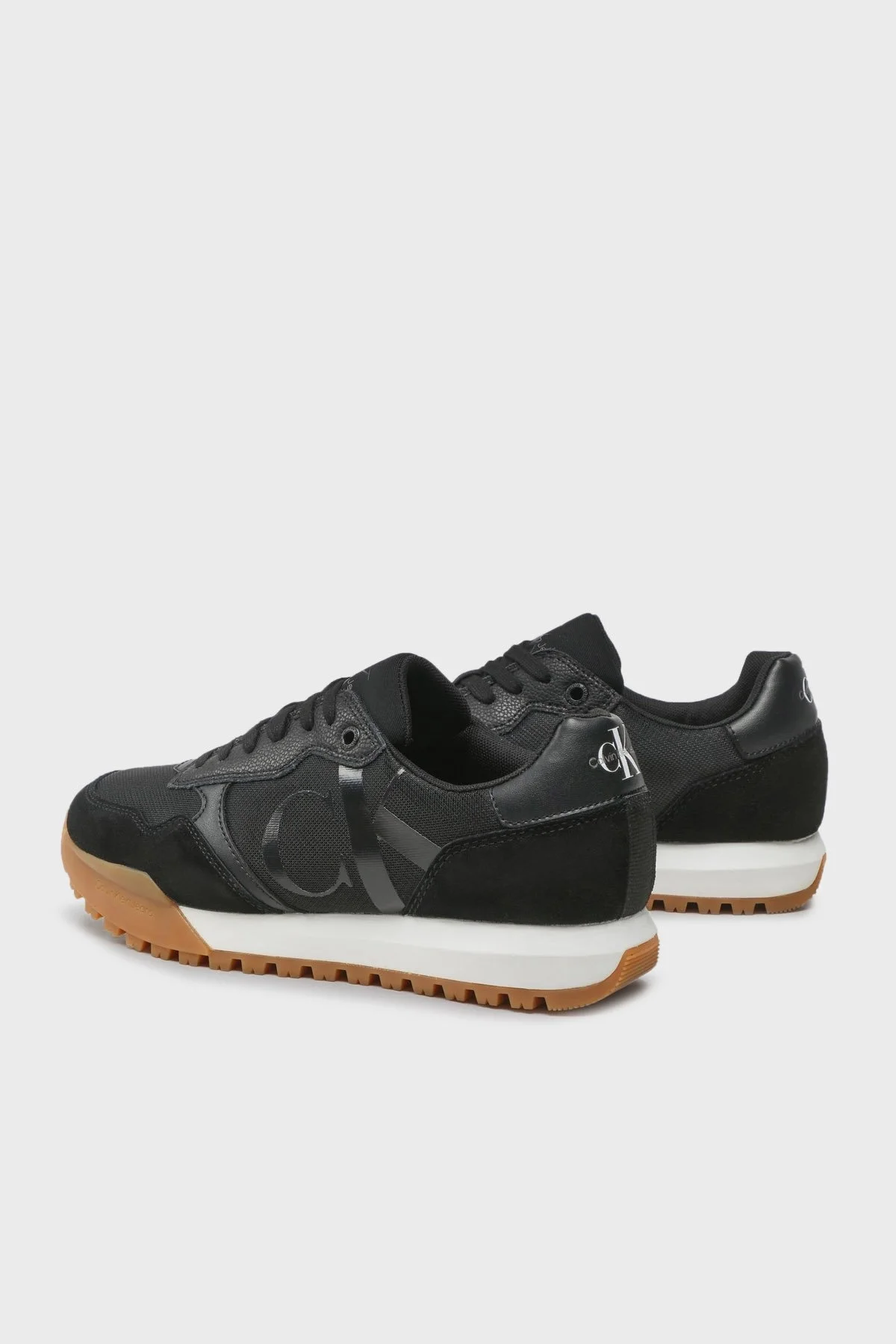 Calvin Klein Logolu Deri Sneaker Erkek Ayakkabı YM0YM00583 BDS SİYAH - 3