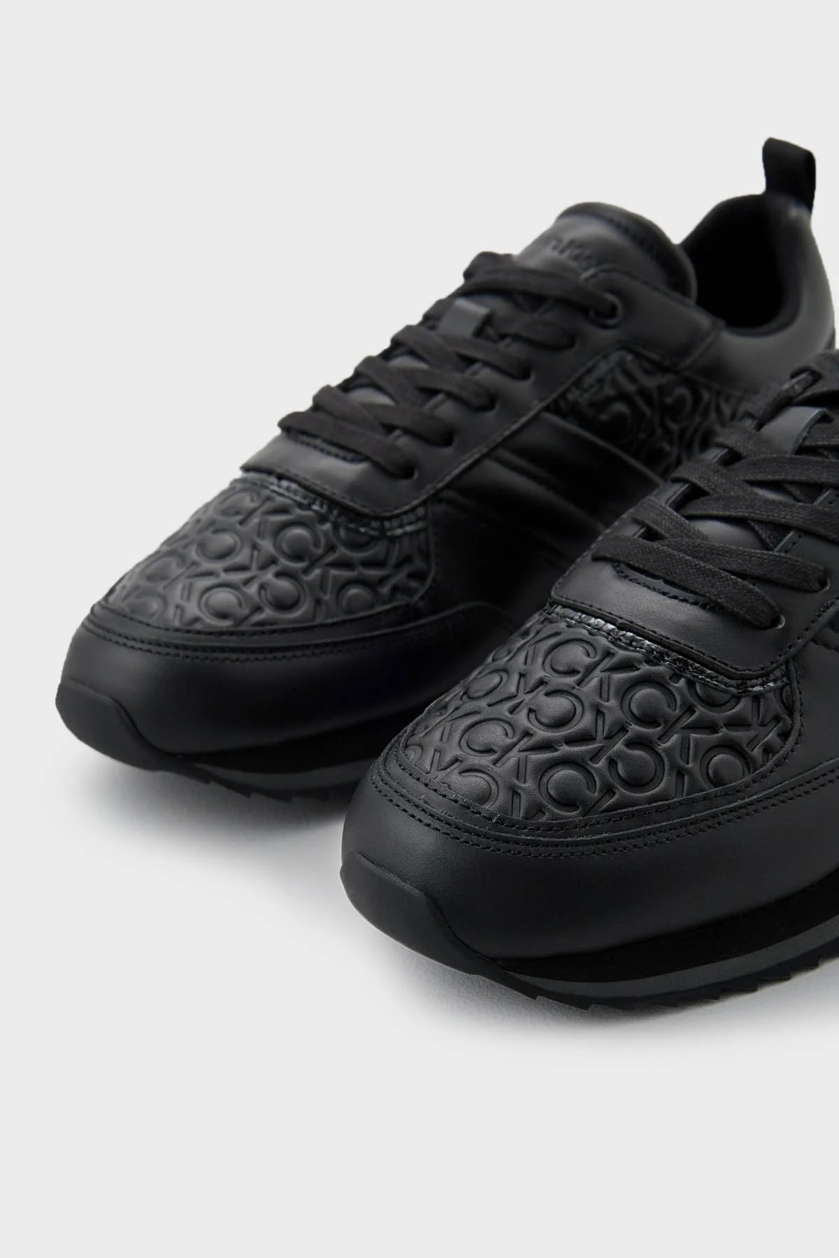 Calvin Klein Logolu Deri Sneaker HM0HM012590GM Erkek Ayakkabı HM0HM01259 0GM SİYAH - 3