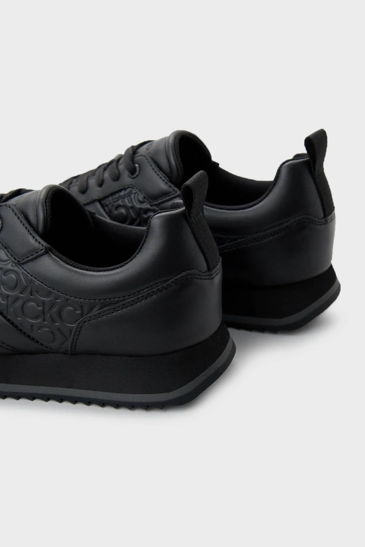 Calvin Klein Logolu Deri Sneaker HM0HM012590GM Erkek Ayakkabı HM0HM01259 0GM SİYAH - 4