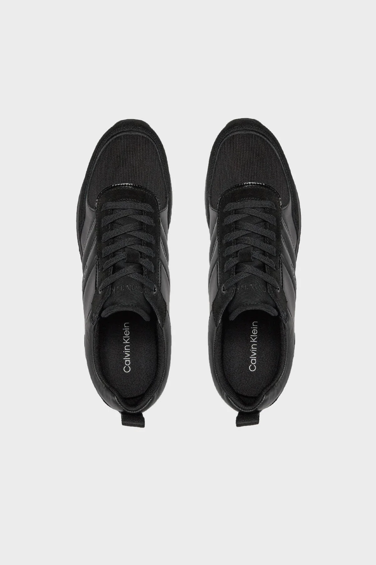 Calvin Klein Logolu Deri Sneaker HM0HM012800GJ Erkek Ayakkabı HM0HM01280 0GJ SİYAH - 4