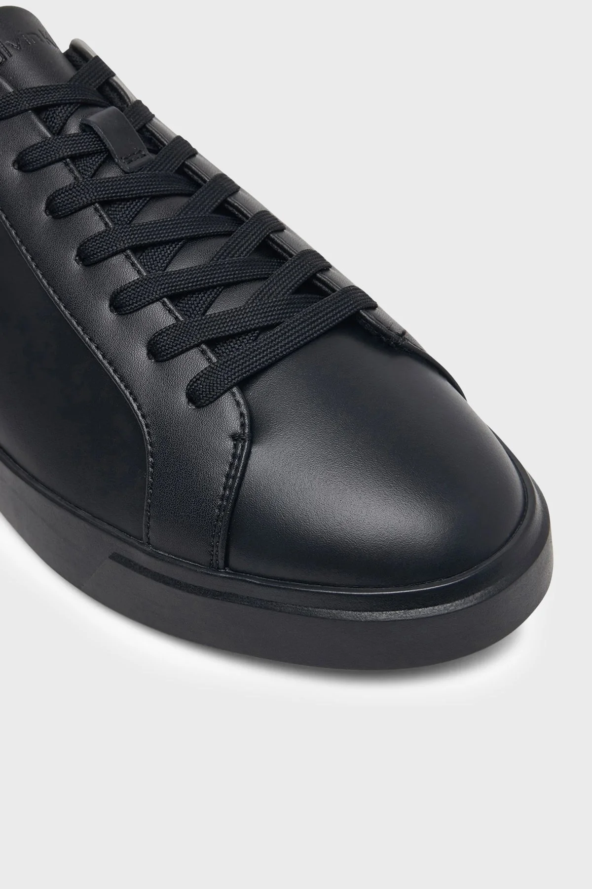 Calvin Klein Logolu Deri Sneaker HM0HM021230GJ Erkek Ayakkabı HM0HM02123 0GJ Siyah - 6
