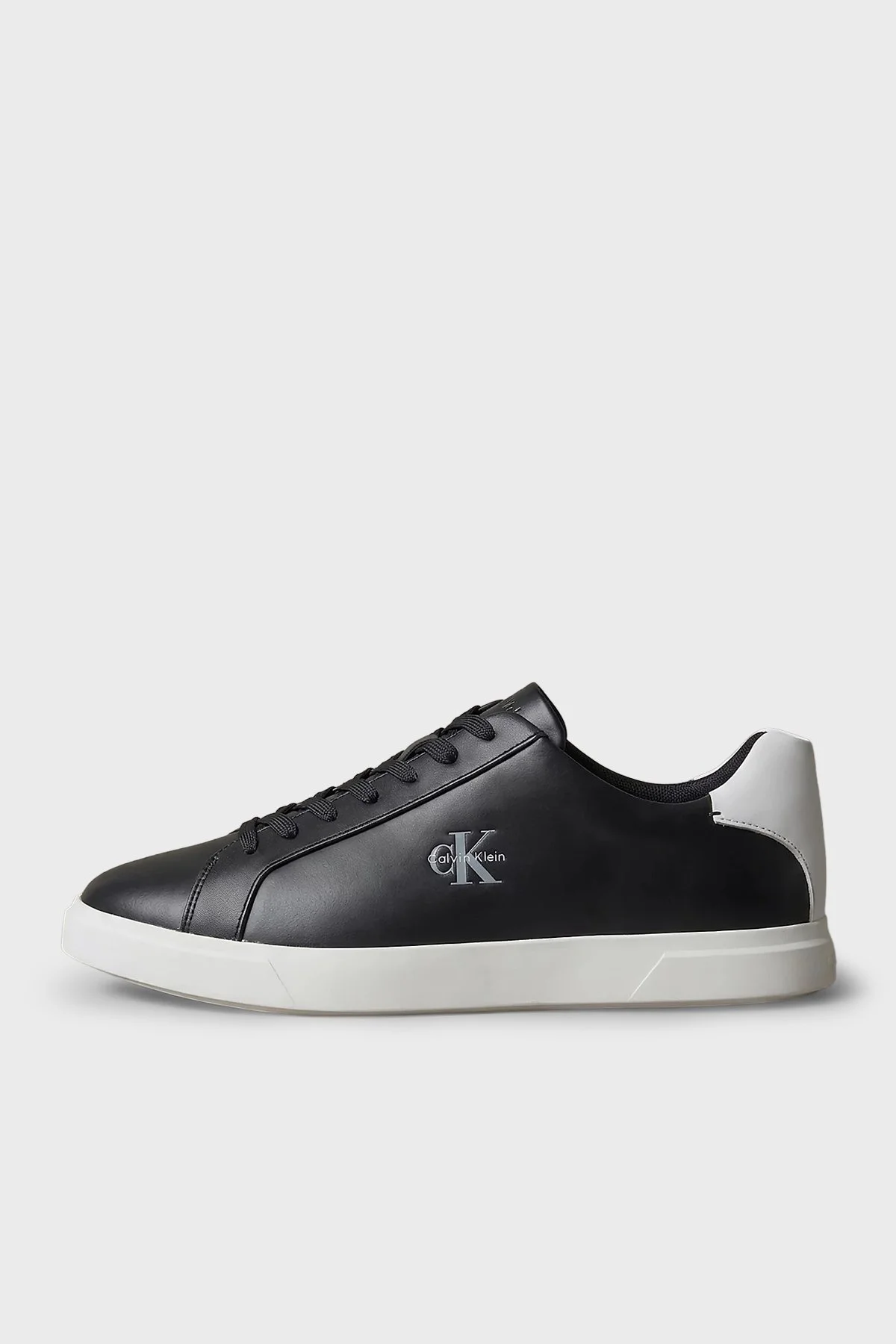 Calvin Klein Logolu Deri Sneaker HM0HM021230GM Erkek Ayakkabı HM0HM02123 0GM Siyah - 6