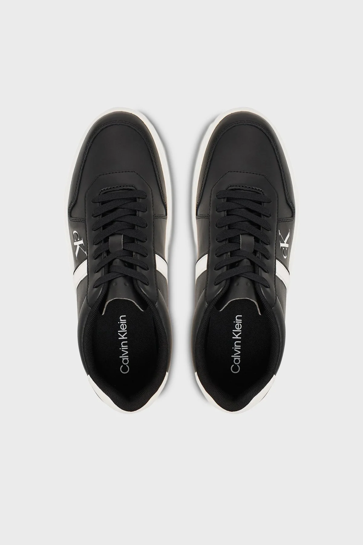 Calvin Klein Logolu Deri Sneaker HM0HM02237BEH Erkek Ayakkabı HM0HM02237 BEH SİYAH - 5