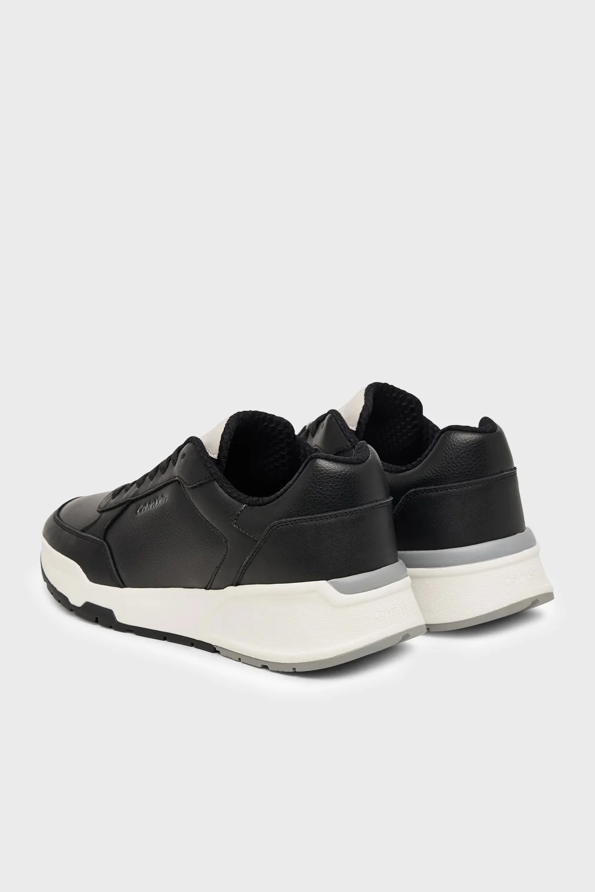 Calvin Klein Logolu Deri Sneaker HM0HM0230900Y Erkek Ayakkabı HM0HM02309 00Y Siyah - 4