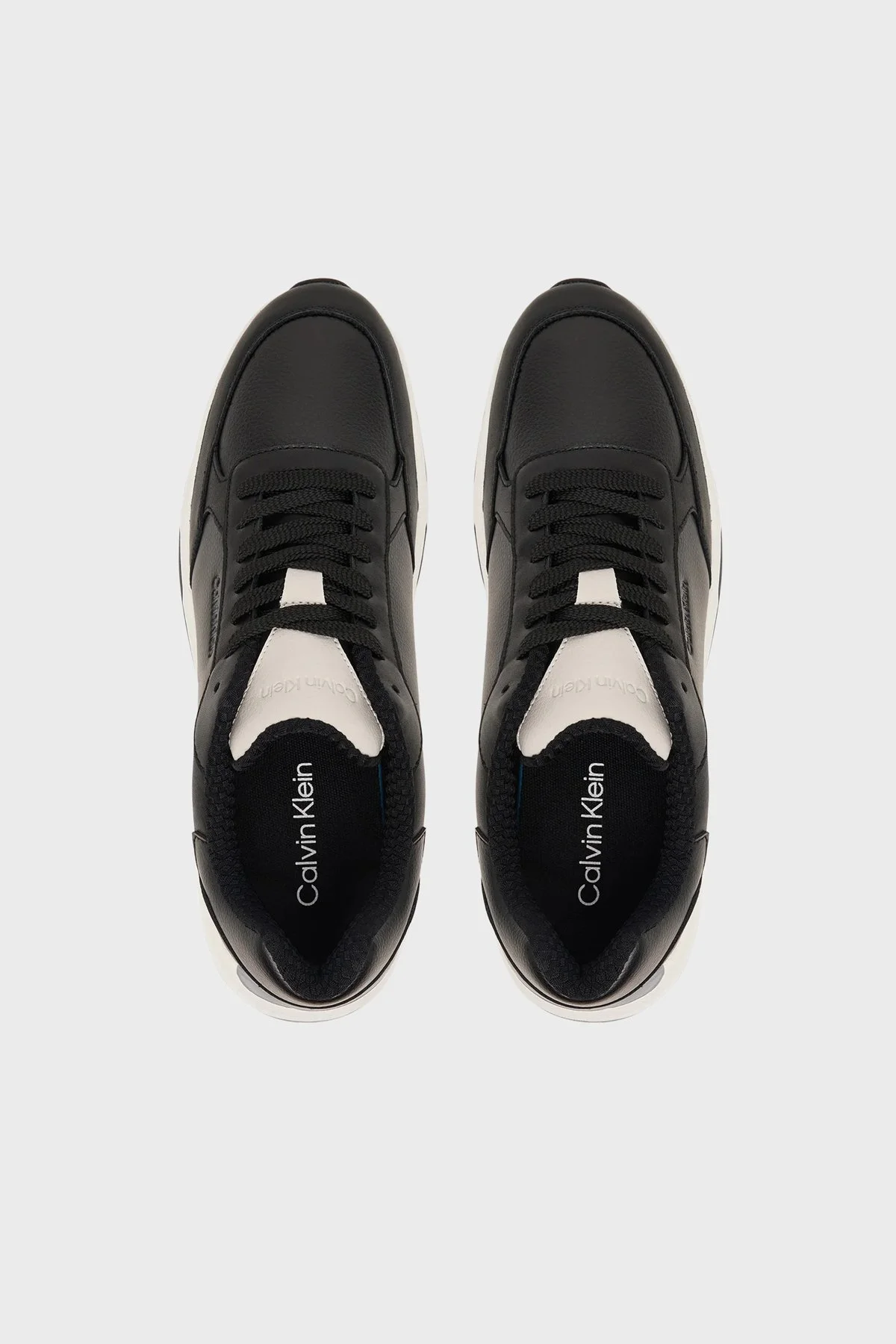 Calvin Klein Logolu Deri Sneaker HM0HM0230900Y Erkek Ayakkabı HM0HM02309 00Y Siyah - 6