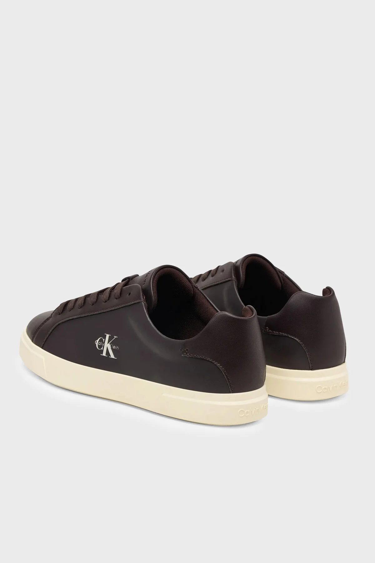 Calvin Klein Logolu Deri Sneaker HW0HW032950JW Kadın Ayakkabı HW0HW03295 0JW Kahve - 6