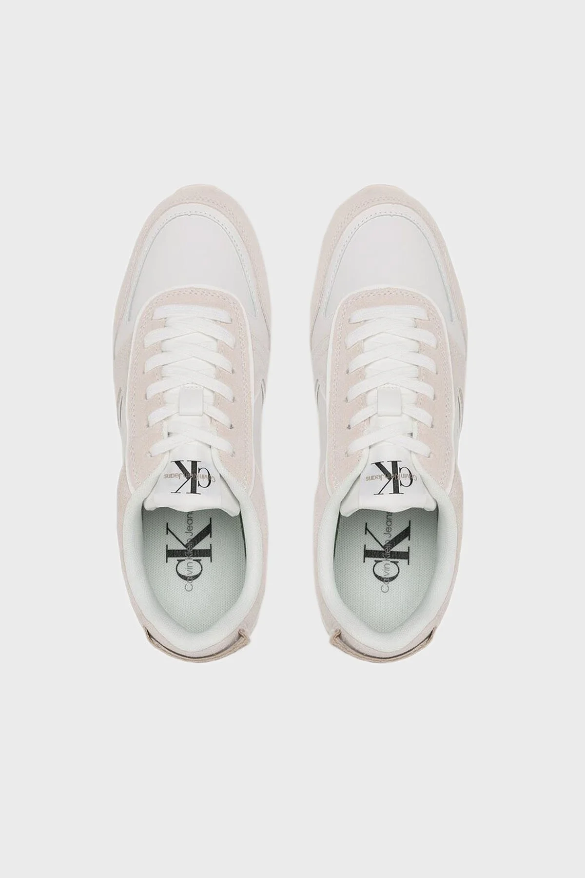 Calvin Klein Logolu Deri Sneaker YM0YM006240LA Erkek Ayakkabı YM0YM00624 0LA BEYAZ - 3