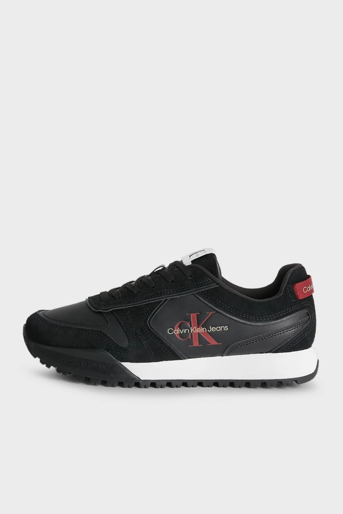 Calvin Klein Logolu Deri Sneaker YM0YM00624BDS Erkek Ayakkabı YM0YM00624 BDS SİYAH - 2