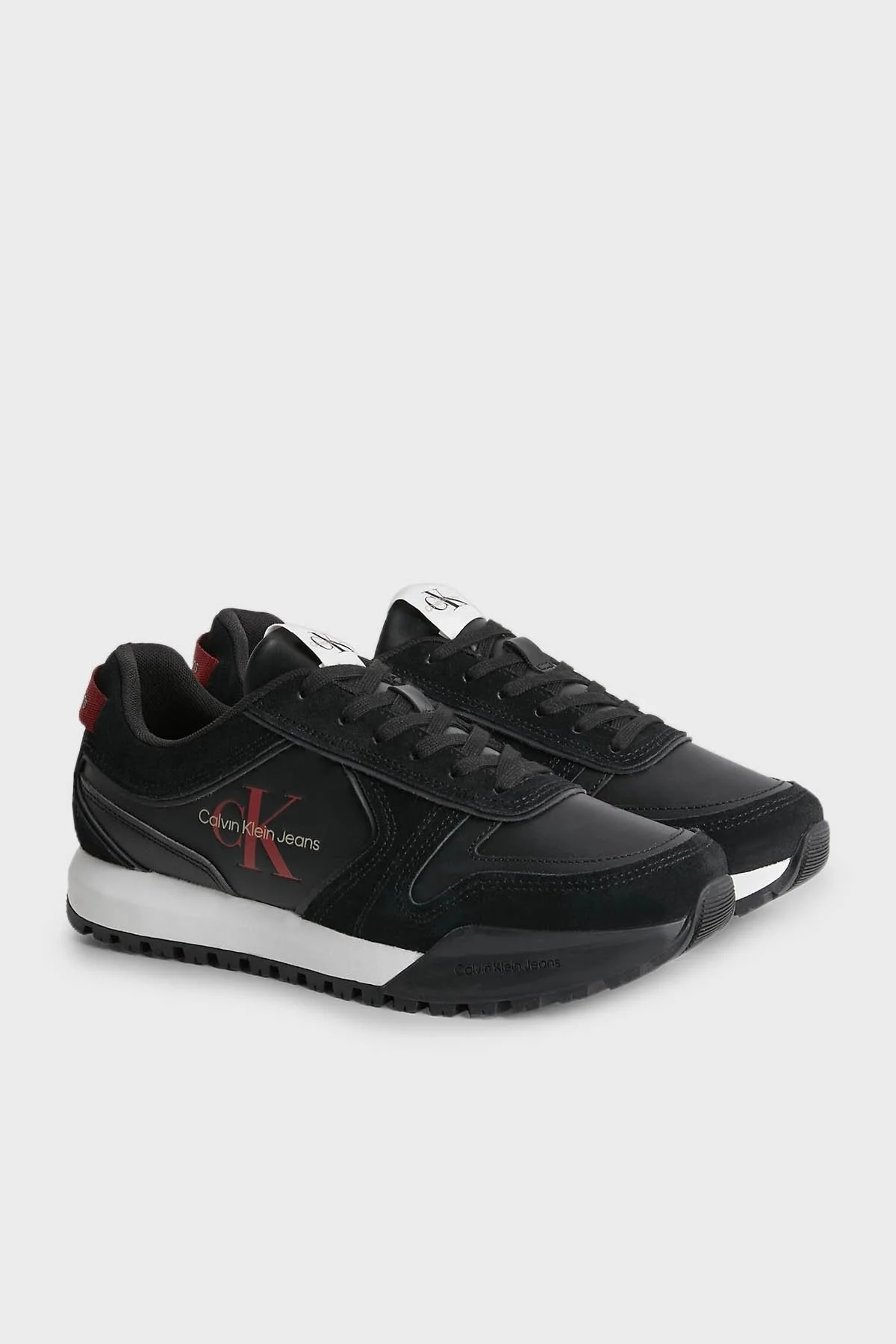 Calvin Klein Logolu Deri Sneaker YM0YM00624BDS Erkek Ayakkabı YM0YM00624 BDS SİYAH - 6