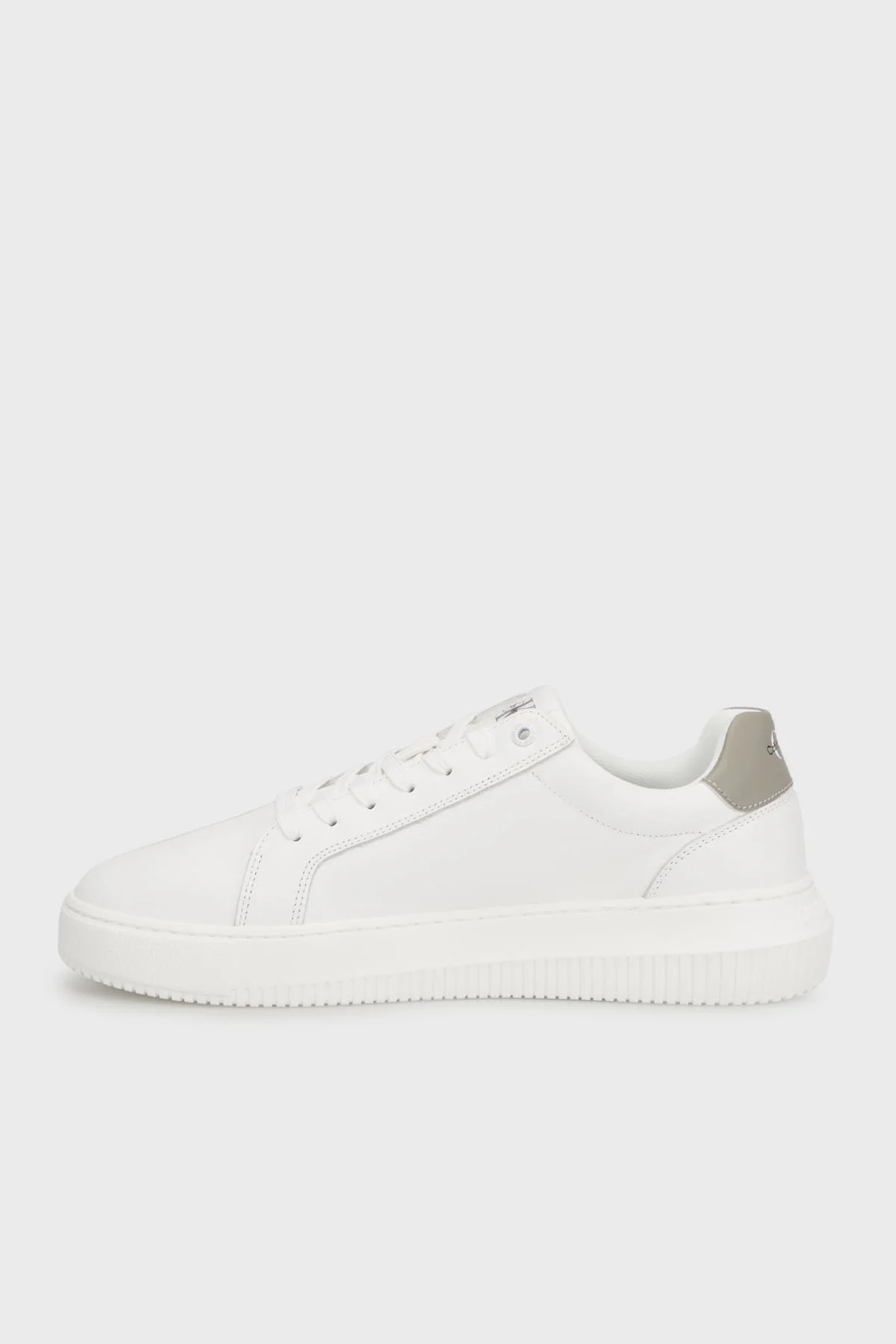 Calvin Klein Logolu Deri Sneaker YM0YM0068102S Erkek Ayakkabı YM0YM00681 02S BEYAZ - 7