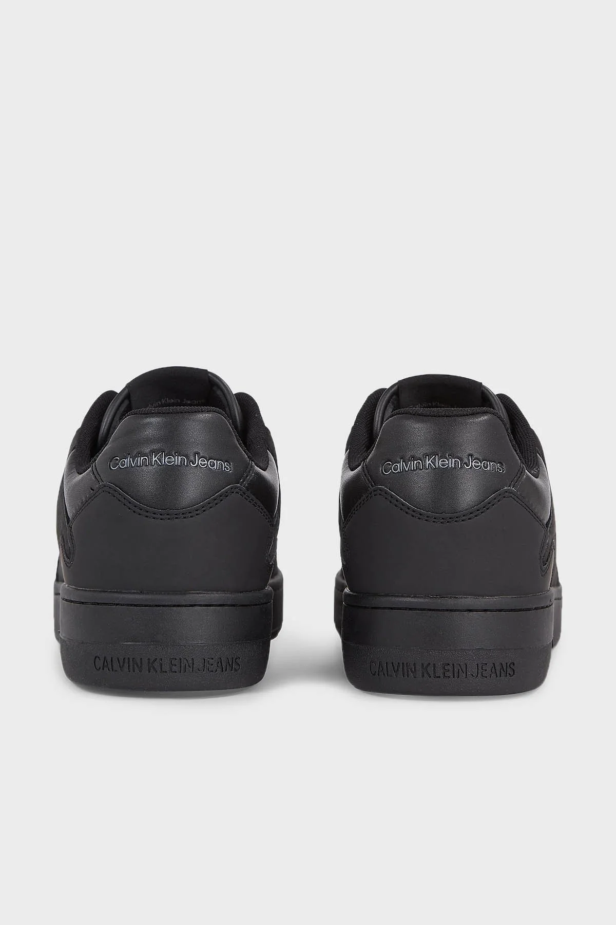 Calvin Klein Logolu Deri Sneaker YM0YM008840GT Erkek Ayakkabı YM0YM00884 0GT SİYAH - 4