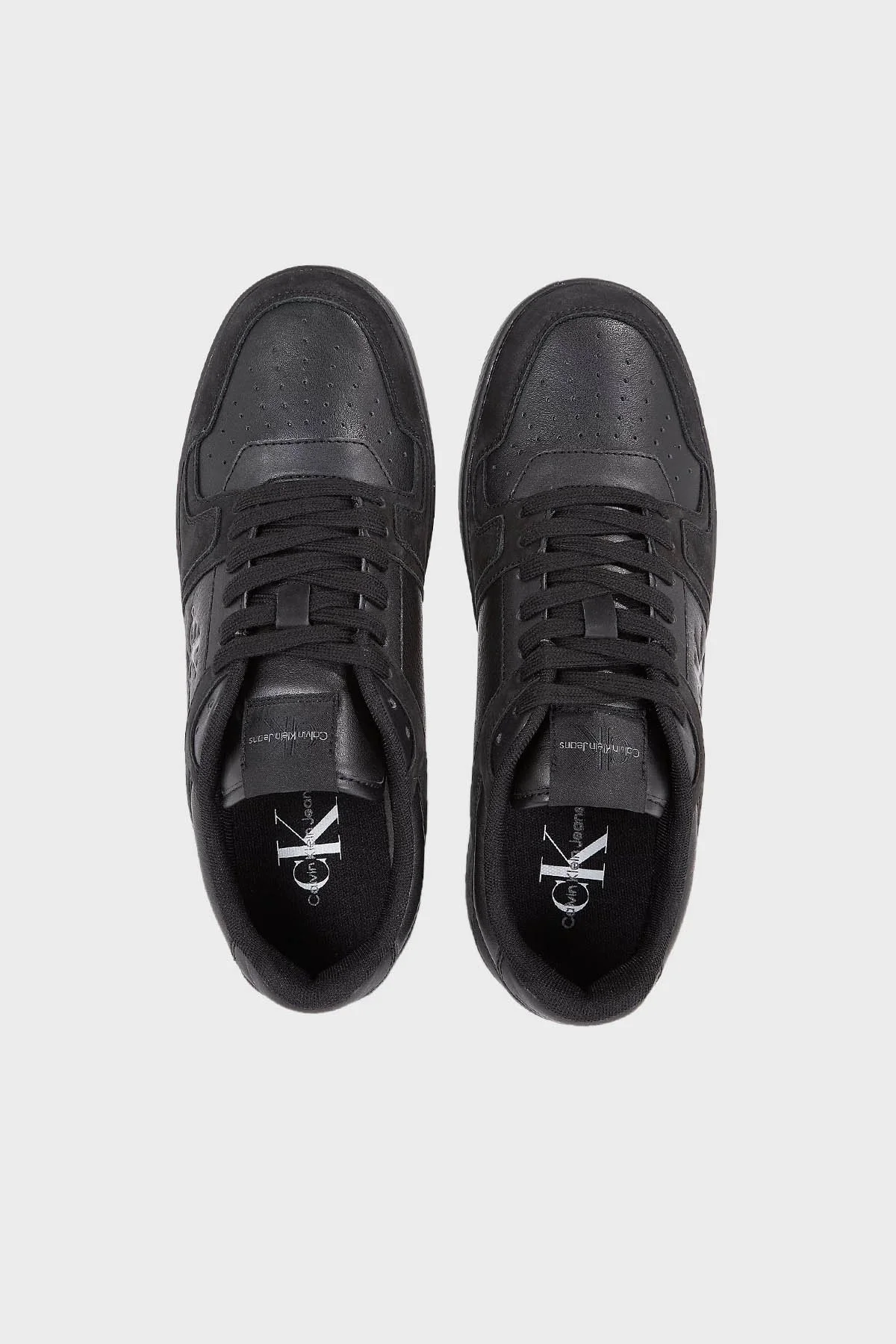 Calvin Klein Logolu Deri Sneaker YM0YM008840GT Erkek Ayakkabı YM0YM00884 0GT SİYAH - 11