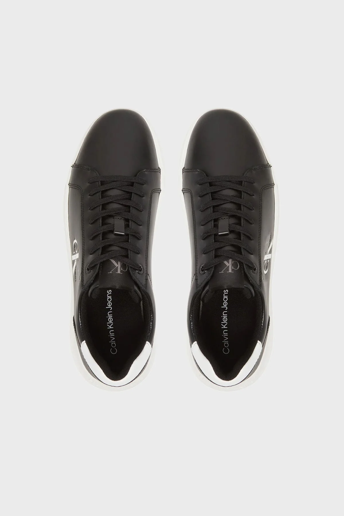 Calvin Klein Logolu Deri Sneaker YM0YM013170GJ Erkek Ayakkabı YM0YM01317 0GJ SİYAH - 3