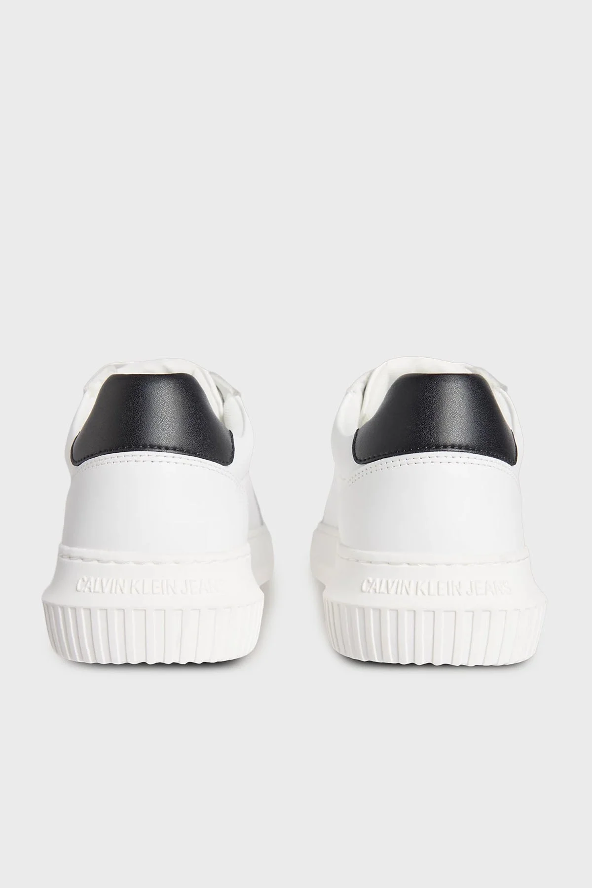 Calvin Klein Logolu Deri Sneaker YM0YM013170LD Erkek Ayakkabı YM0YM01317 0LD BEYAZ-SİYAH - 4
