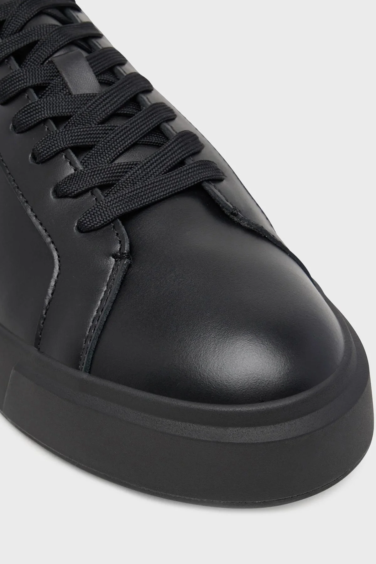 Calvin Klein Logolu Deri Sneaker YM0YM014600GJ Erkek Ayakkabı YM0YM01460 0GJ SİYAH - 5