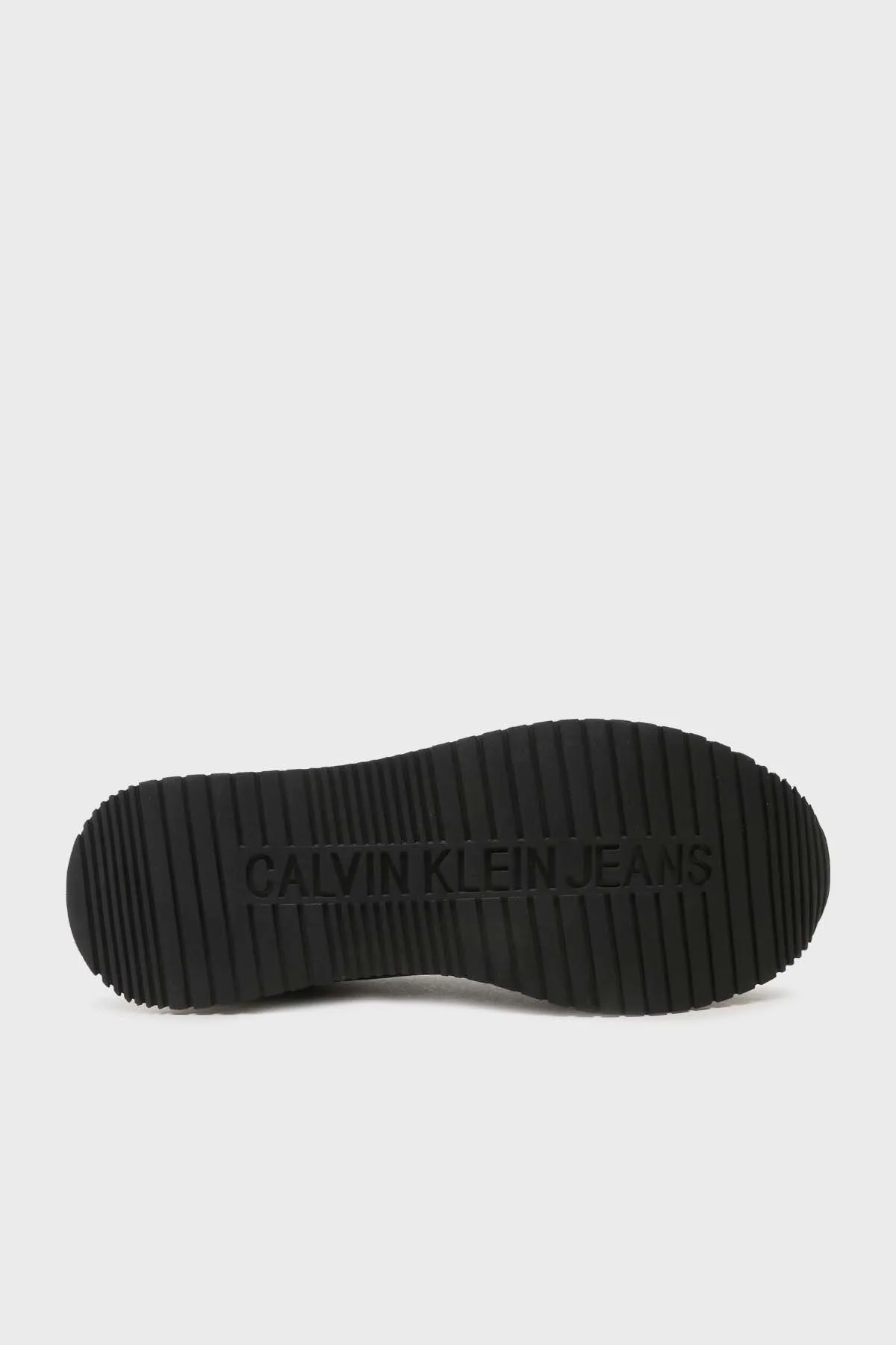 Calvin Klein Logolu Deri Sneaker YW0YW01056BEH Bayan Ayakkabı YW0YW01056 BEH SİYAH - 4