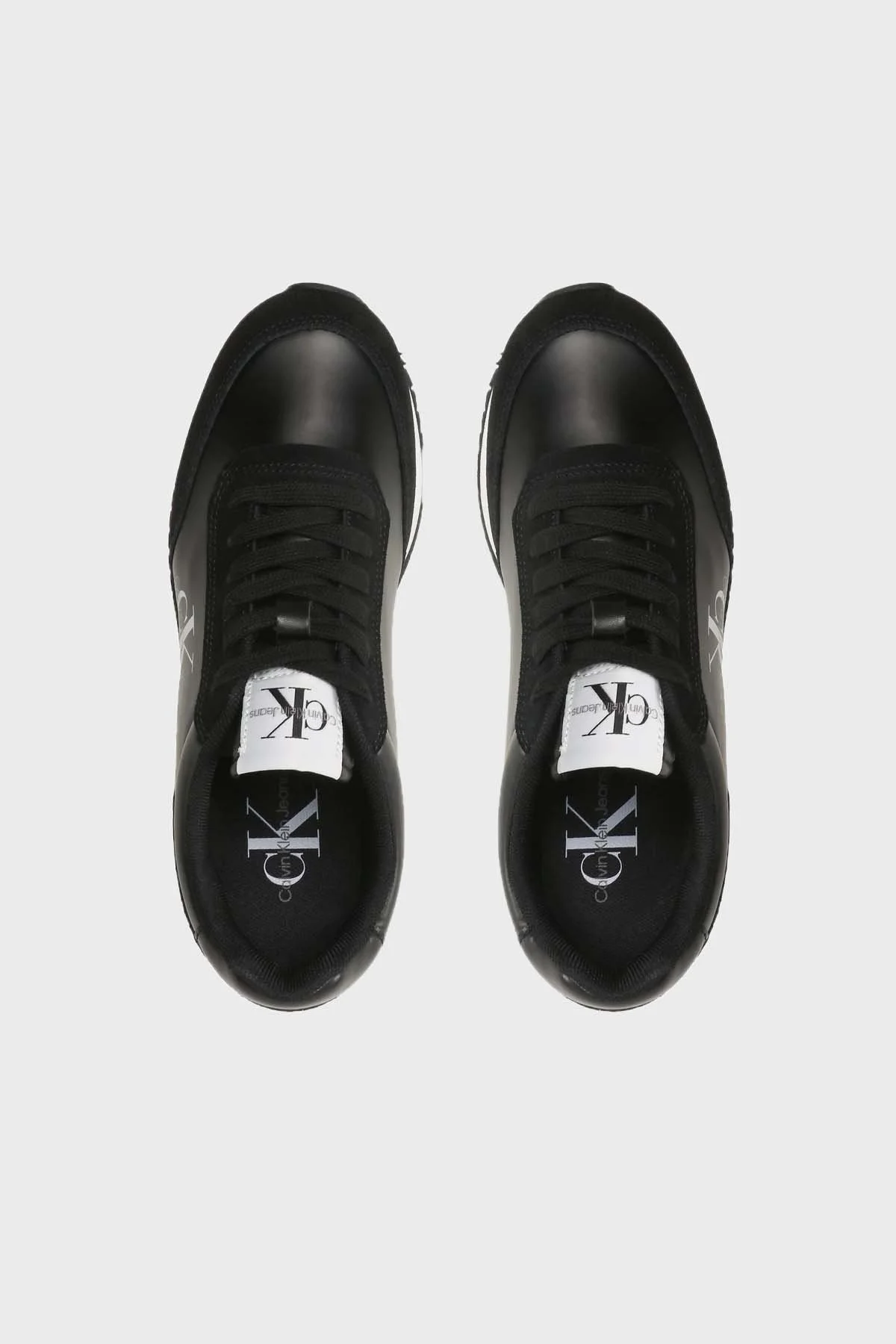 Calvin Klein Logolu Deri Sneaker YW0YW01056BEH Bayan Ayakkabı YW0YW01056 BEH SİYAH - 5