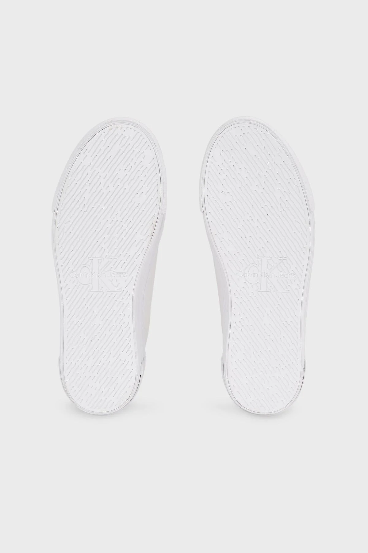 Calvin Klein Logolu Deri Sneaker YW0YW0129401W Bayan Ayakkabı YW0YW01294 01W BEYAZ-SİYAH - 6