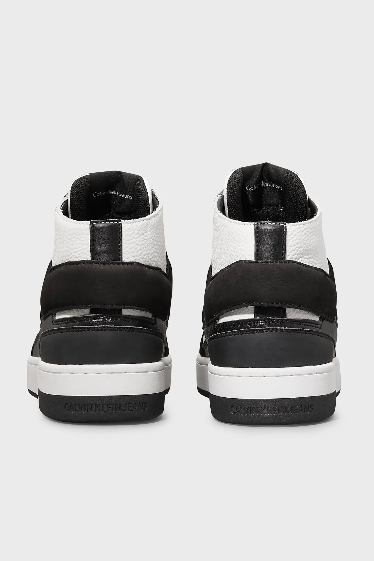 Calvin Klein Logolu Deri Sneaker YW0YW015780GM Bayan Ayakkabı YW0YW01578 0GM SİYAH-BEYAZ - 13