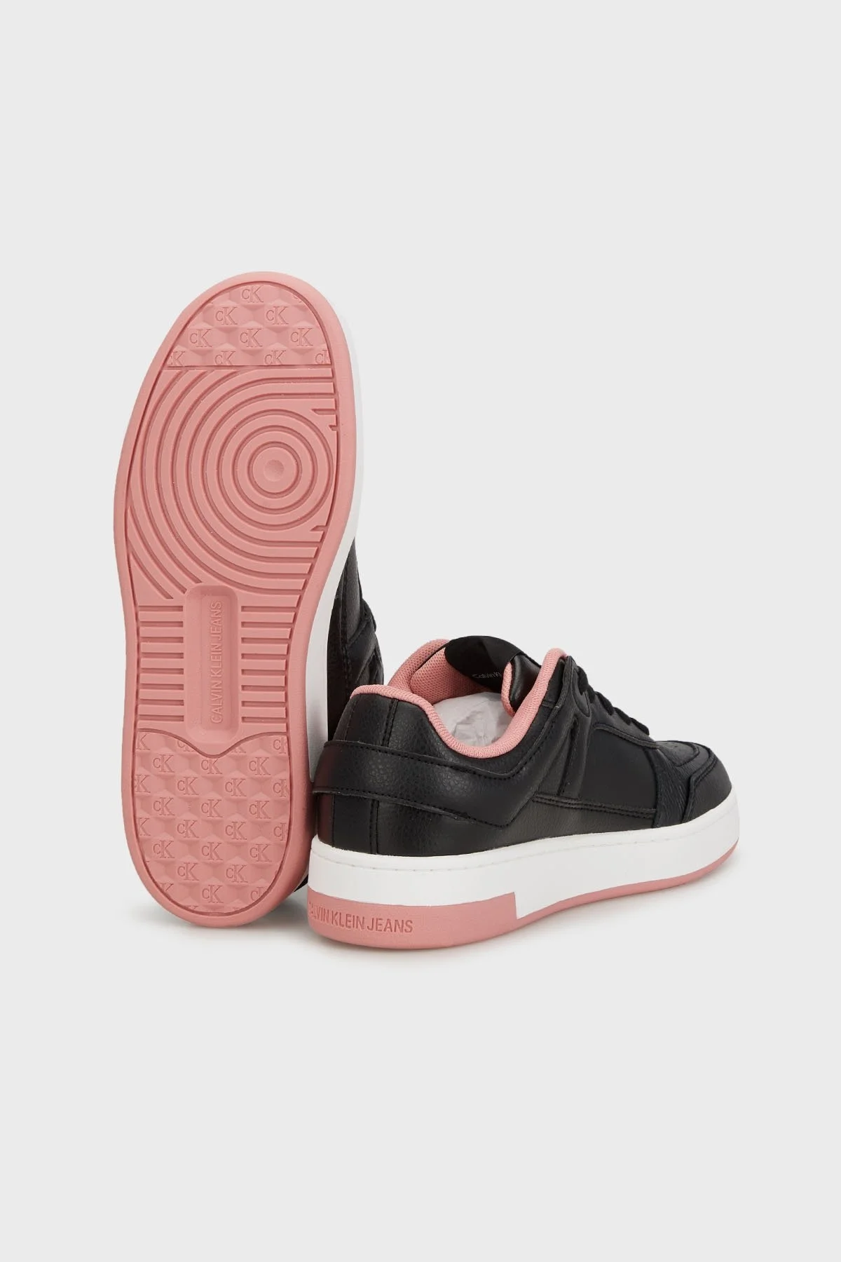 Calvin Klein Logolu Deri Sneaker YW0YW0165000U Bayan Ayakkabı YW0YW01650 00U SİYAH - 10