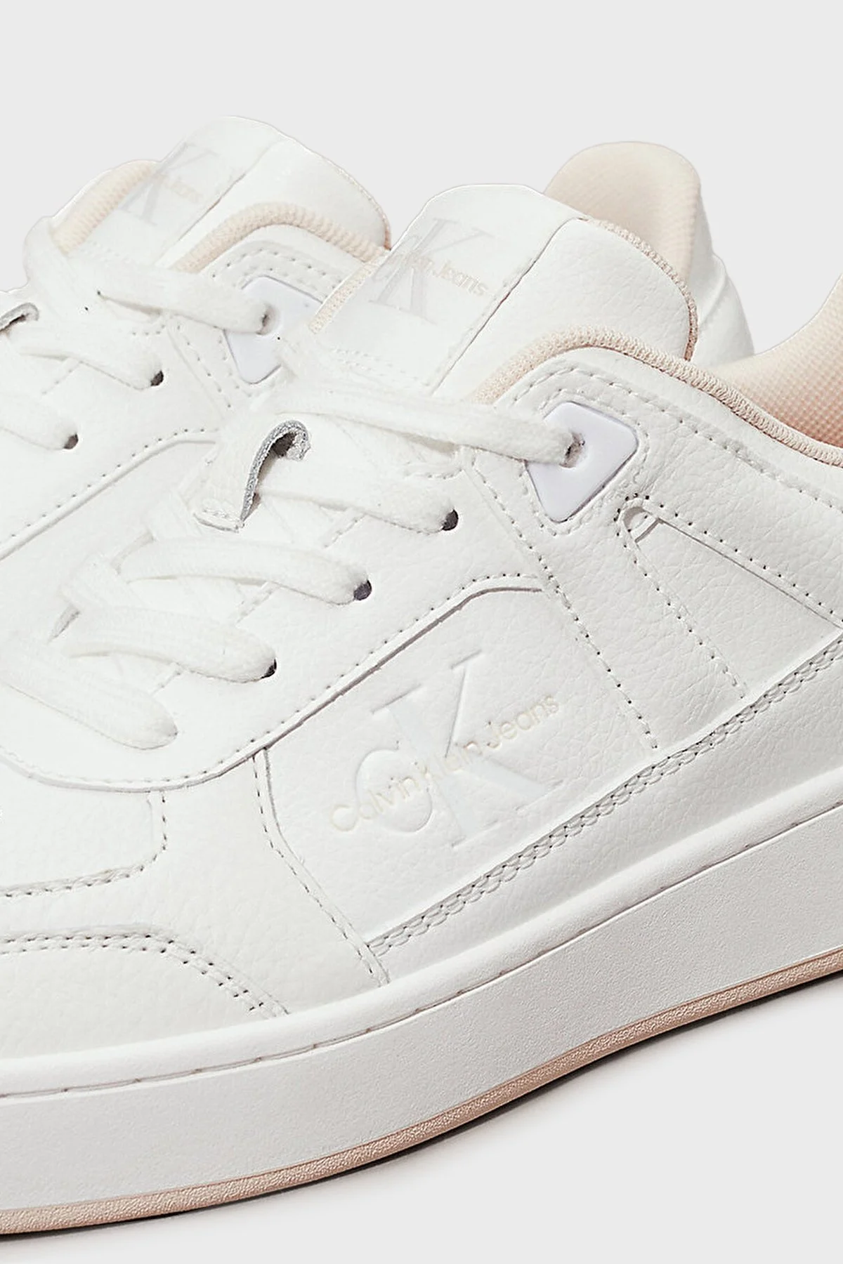 Calvin Klein Logolu Deri Sneaker YW0YW016500LA Bayan Ayakkabı YW0YW01650 0LA BEYAZ - 11