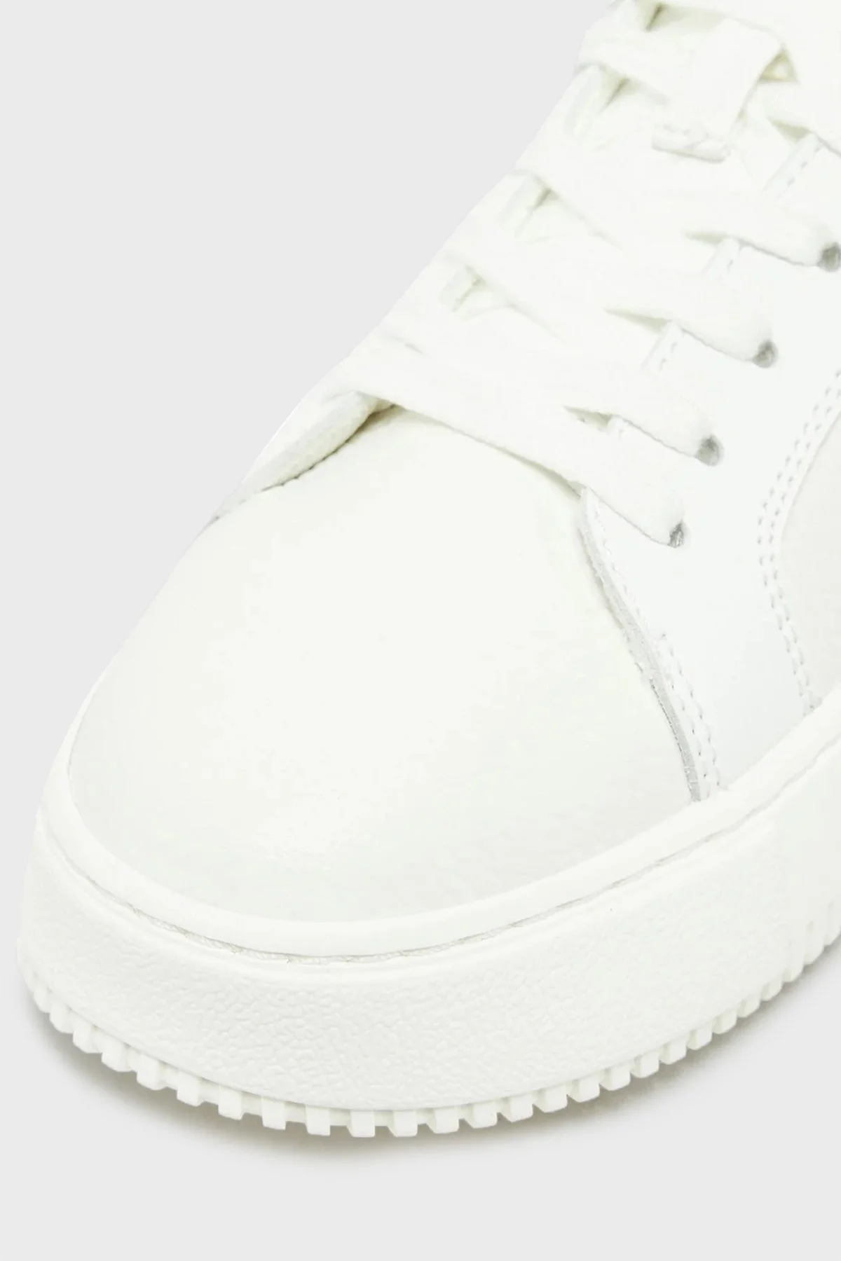 Calvin Klein Logolu Deri Sneaker YW0YW0176901W Bayan Ayakkabı YW0YW01769 01W BEYAZ-SİYAH - 11