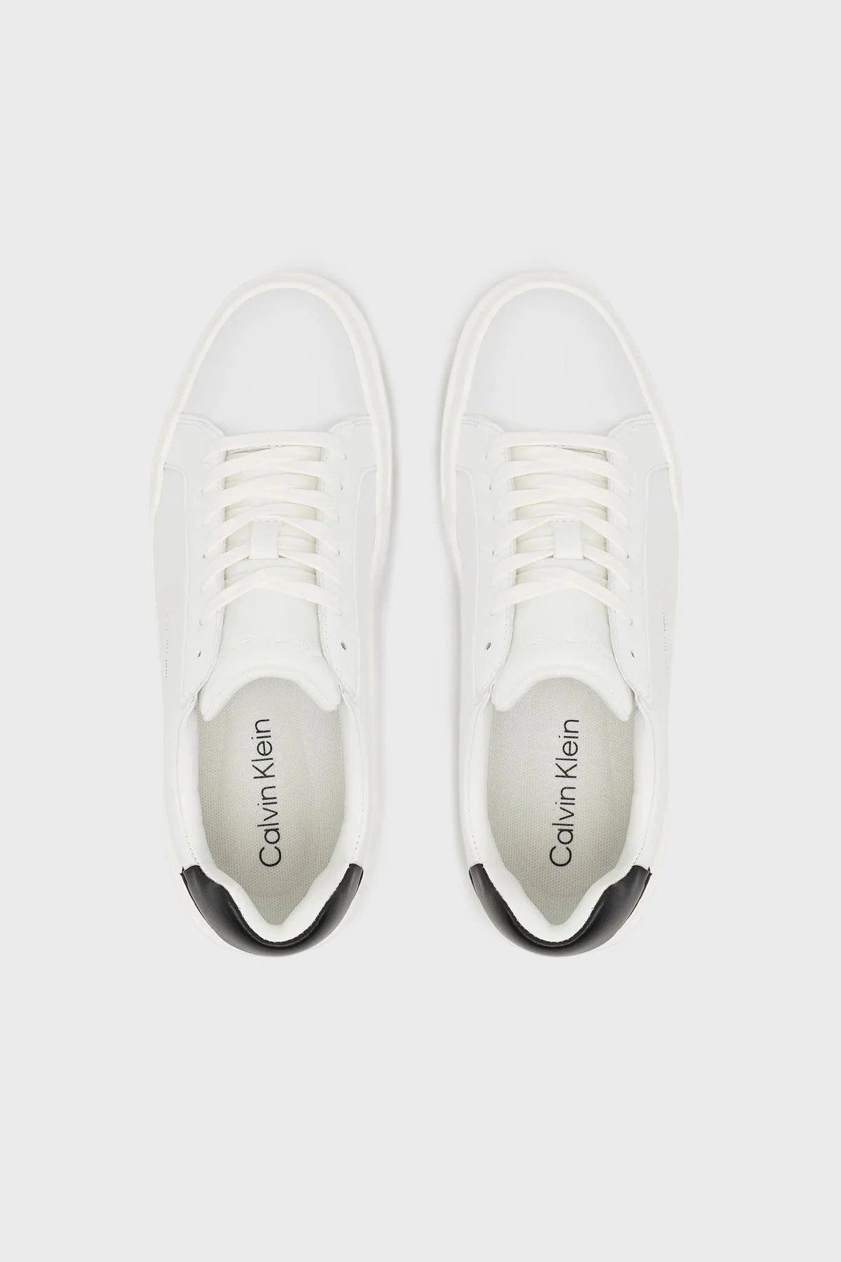 Calvin Klein Logolu Deri Sneaker YW0YW0194701W Bayan Ayakkabı YW0YW01947 01W BEYAZ-SİYAH - 3
