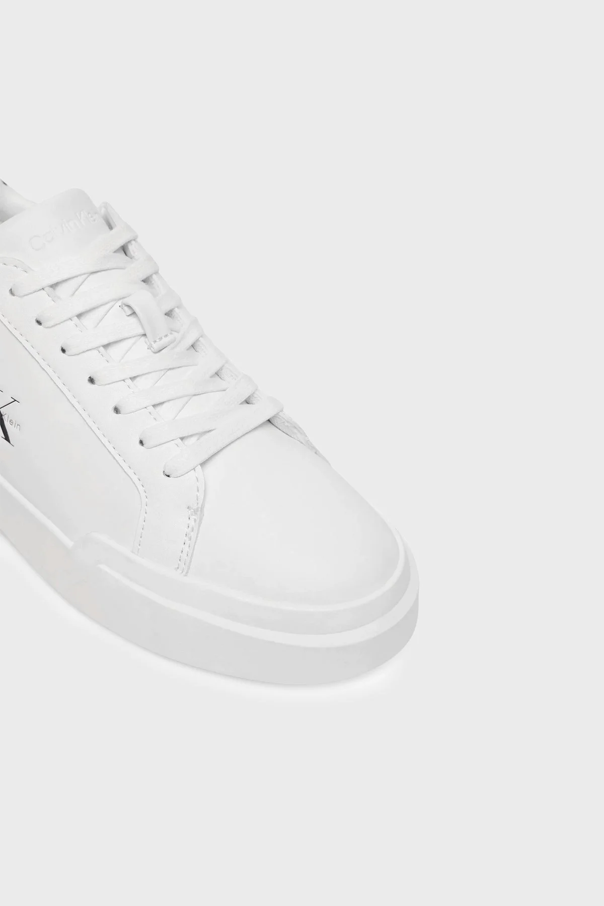 Calvin Klein Logolu Deri Sneaker YW0YW0194706X Bayan Ayakkabı YW0YW01947 06X BEYAZ - 6