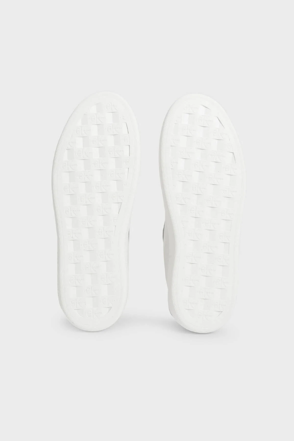 Calvin Klein Logolu Deri Süet Sneaker Bayan Ayakkabı YW0YW00913 0LA BEYAZ - 6