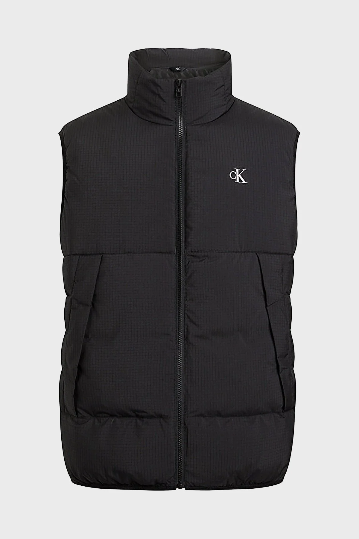 Calvin Klein Logolu Dik Yaka Regular Fit J30J324656BEH Erkek Yelek J30J324656 BEH SİYAH - 5