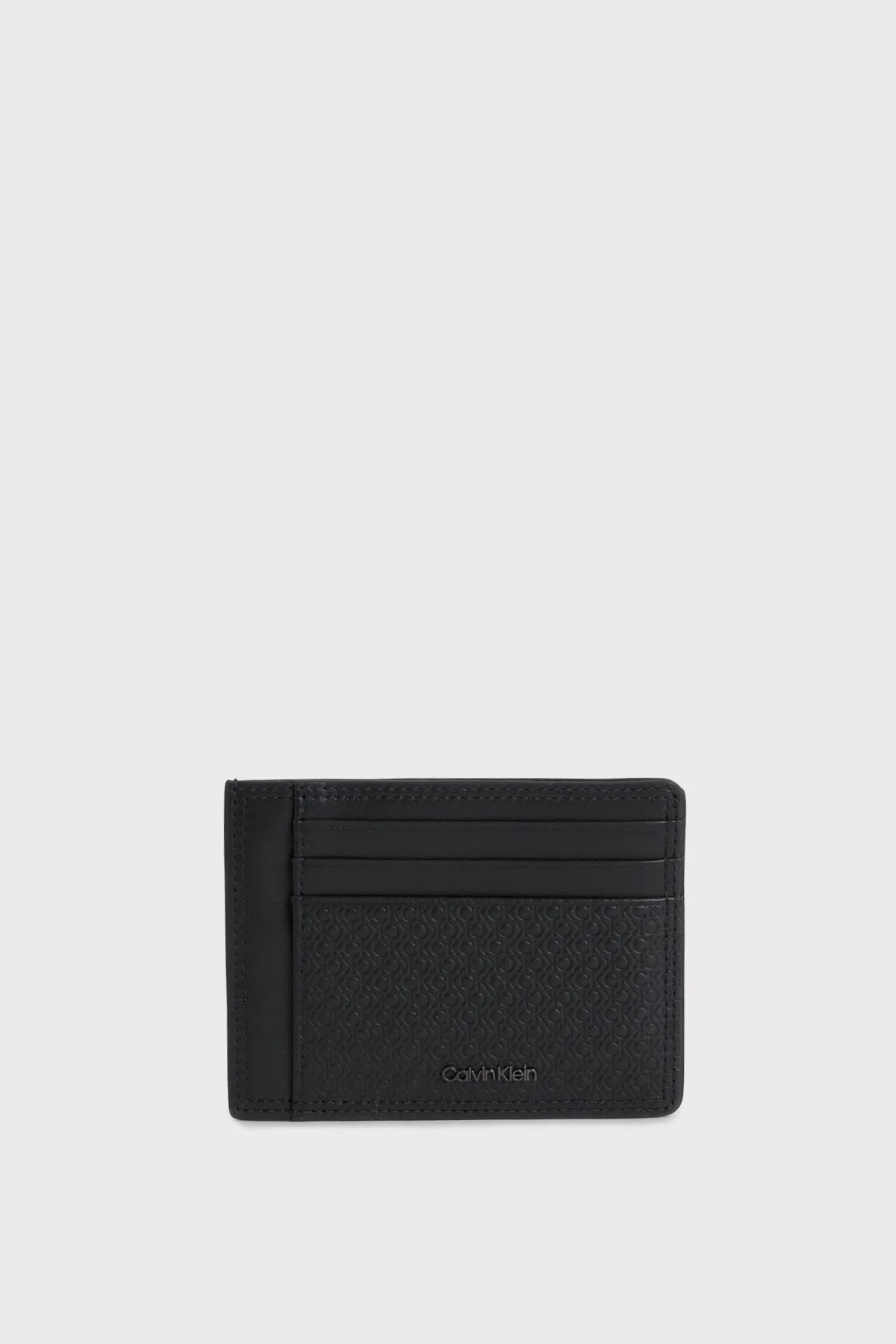 Calvin Klein Logolu Doğal Deri K50K51090601O Erkek Kartlık K50K510906 01O SİYAH - 1