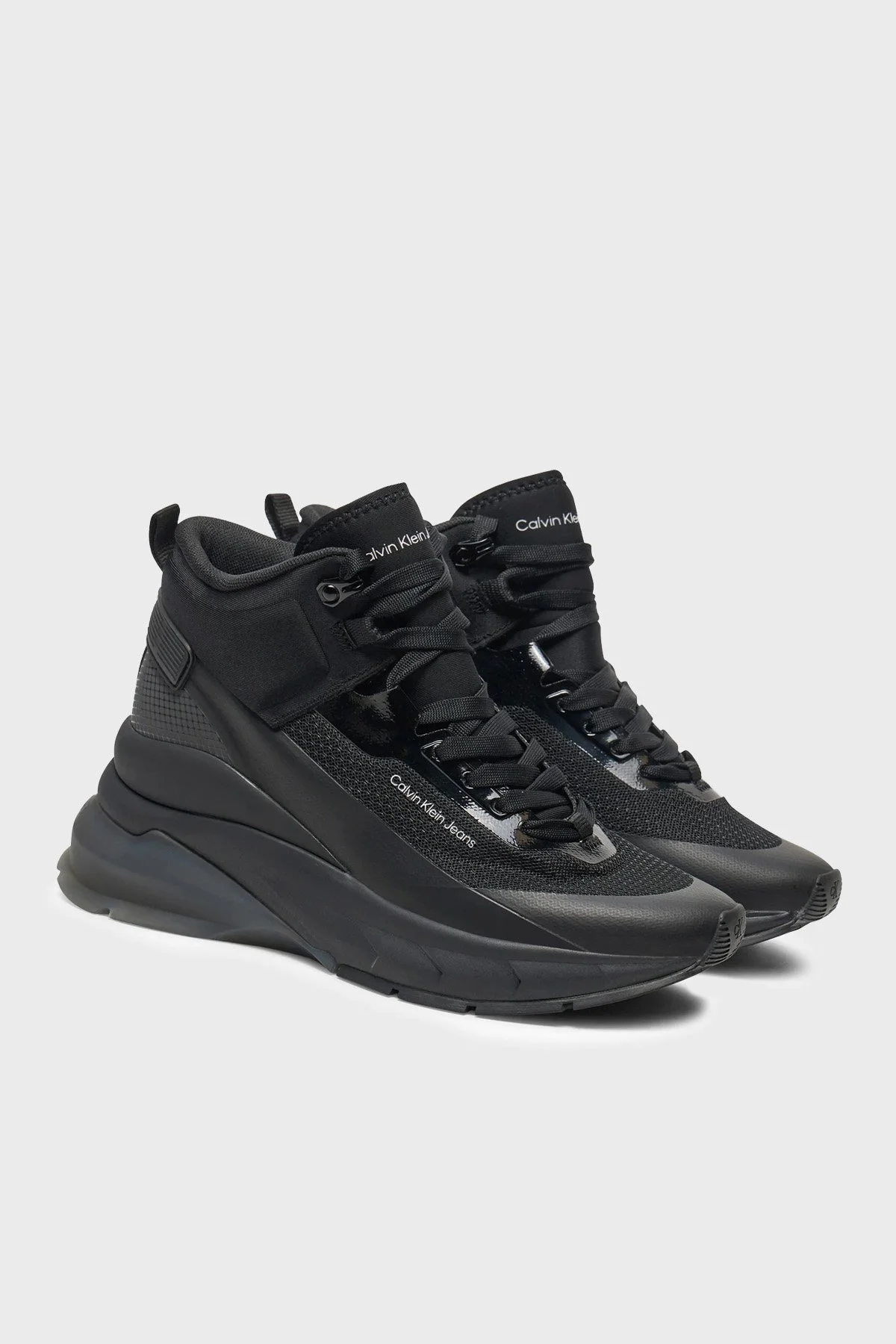 Calvin Klein Logolu Dolgu Topuklu Bilekli Sneaker YW0YW0157101R Bayan Ayakkabı YW0YW01571 01R SİYAH - 8