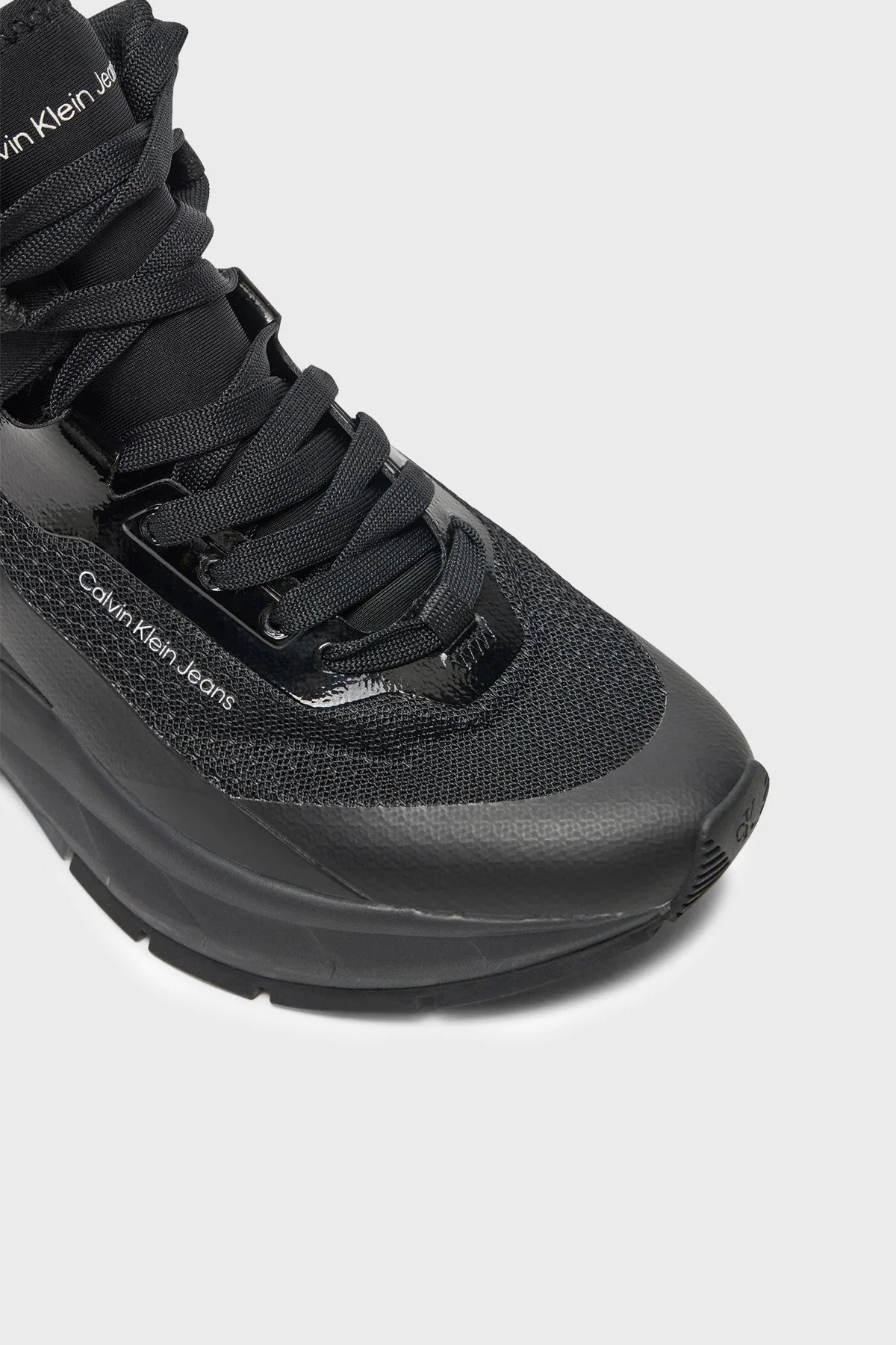 Calvin Klein Logolu Dolgu Topuklu Bilekli Sneaker YW0YW0157101R Bayan Ayakkabı YW0YW01571 01R SİYAH - 10