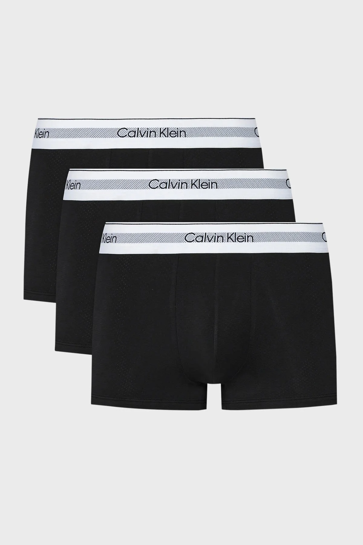 Calvin Klein Logolu Düşük Bel 3 Pack 000NB3956AUB1 Erkek Boxer 000NB3956A UB1 SİYAH - 1
