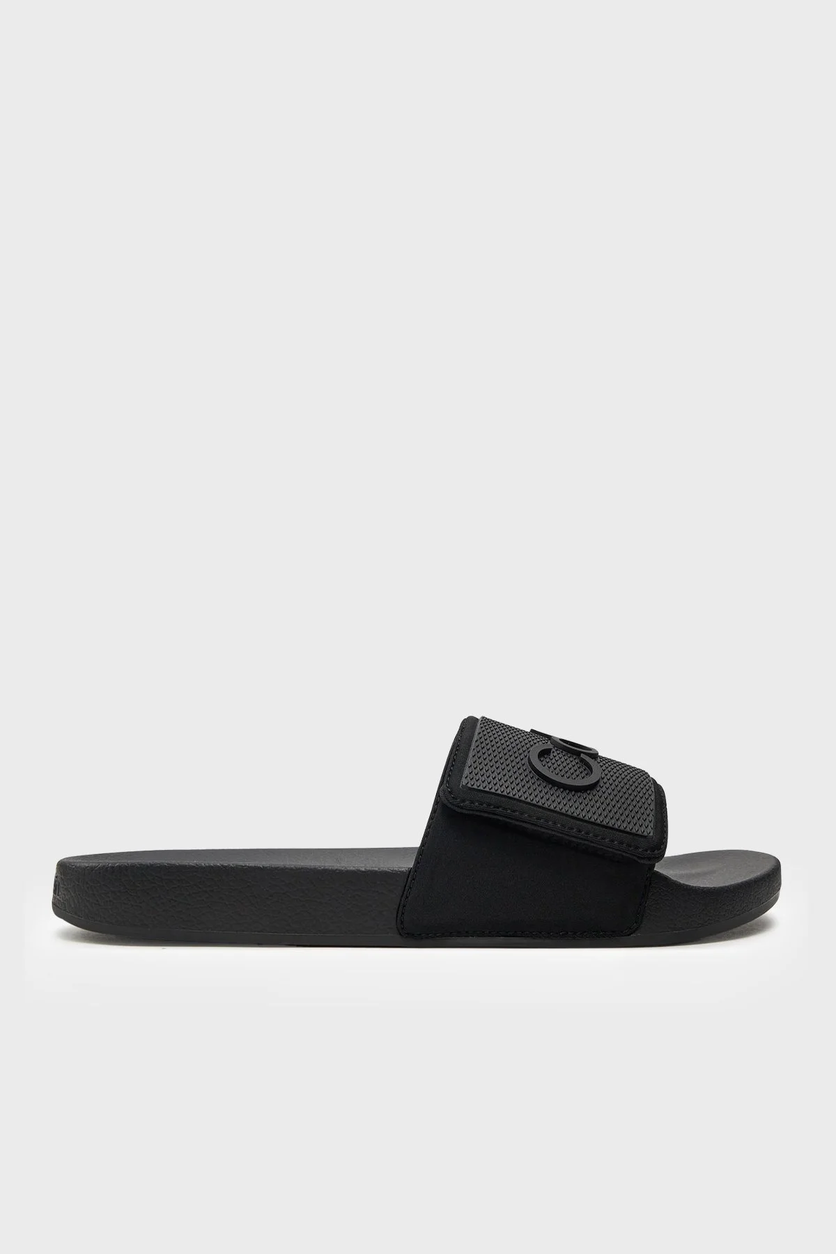 Calvin Klein Logolu Düz HM0HM01437BEH Erkek Terlik HM0HM01437 BEH SİYAH - 1